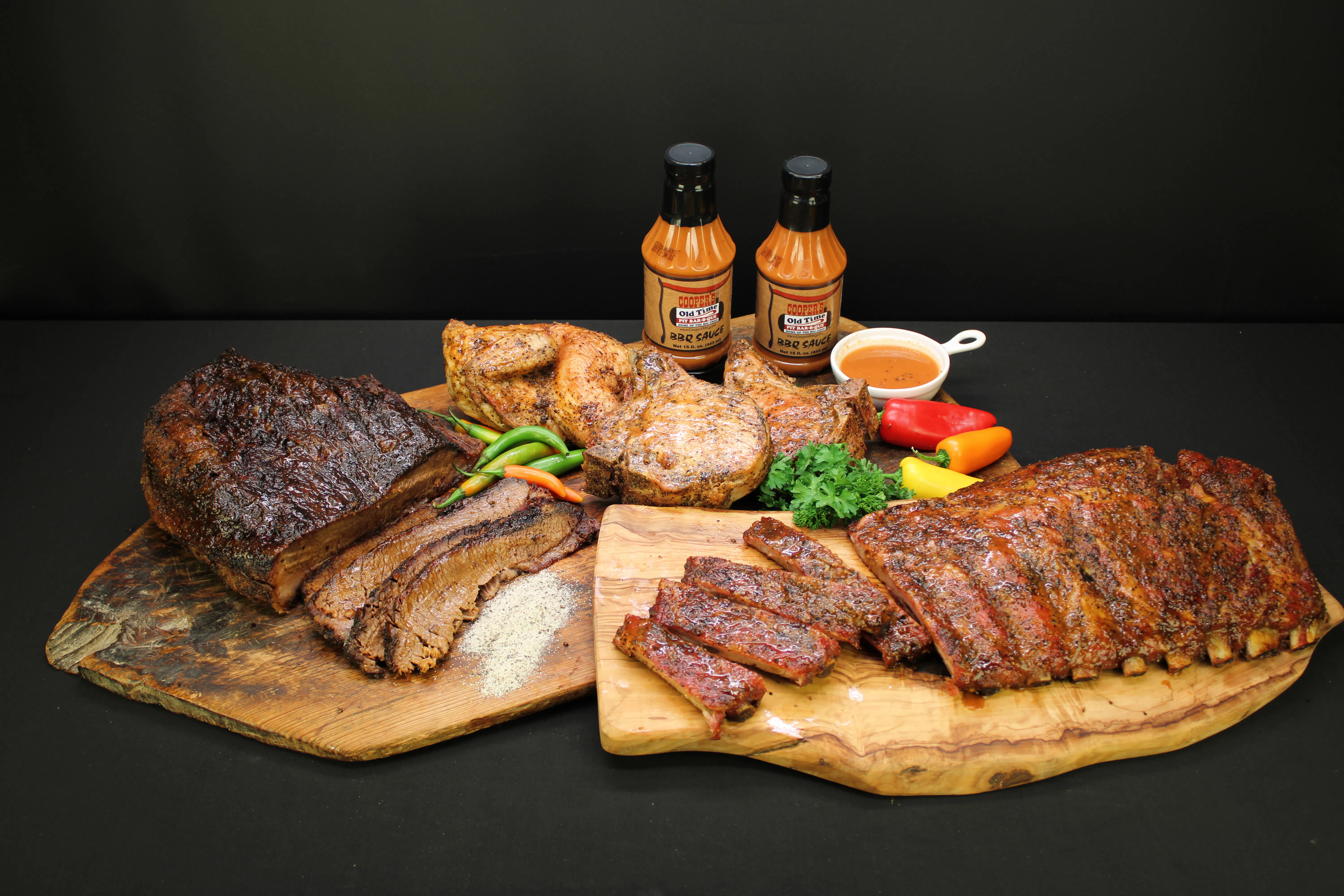 "The Pit Stop" BBQ Sampler for 18-20 by Cooper's Old Time Pit Bar-B-Que