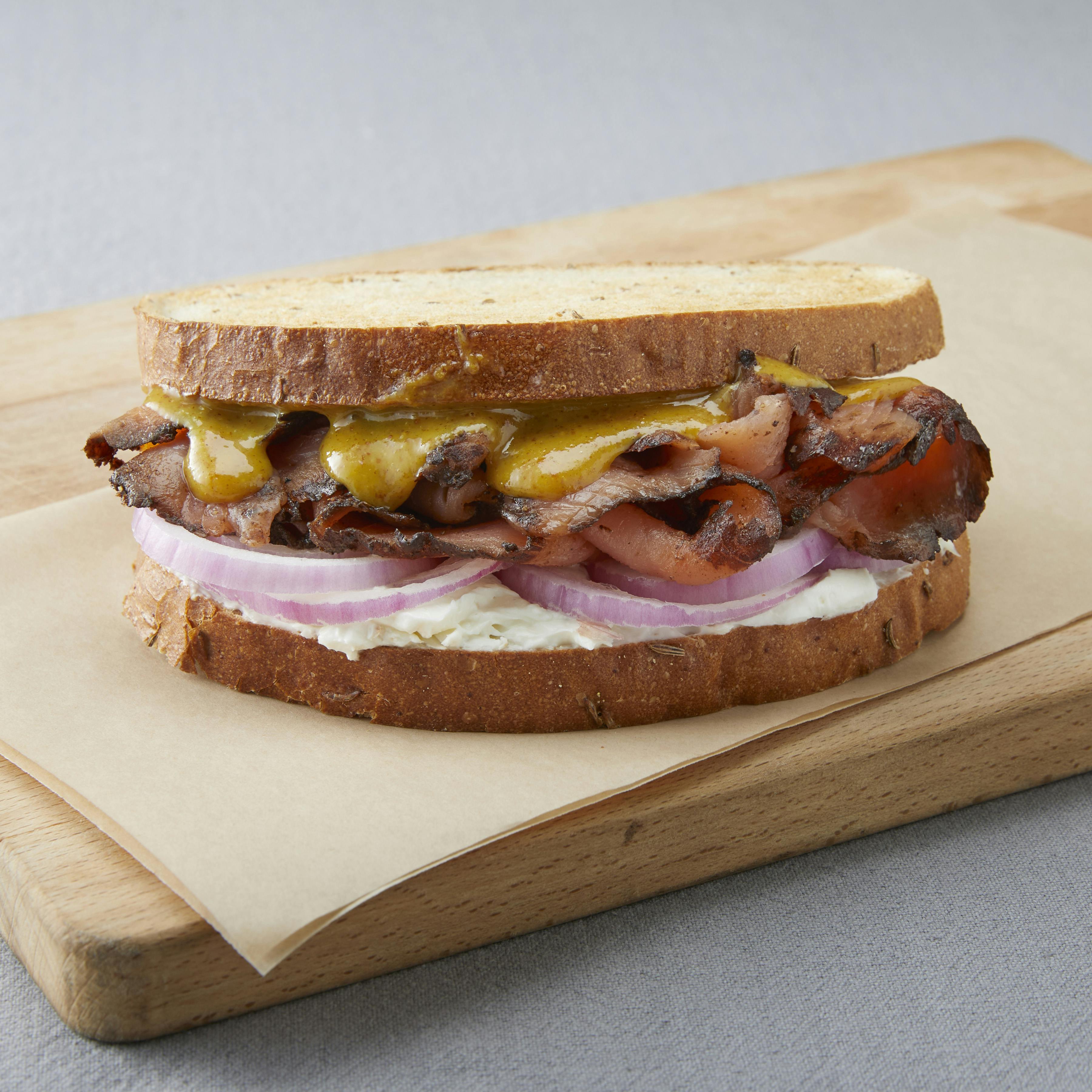 "The Pines" Pastrami-Cured Salmon Sandwich Kit for 4-6 by The Borscht Belt Delicatessen