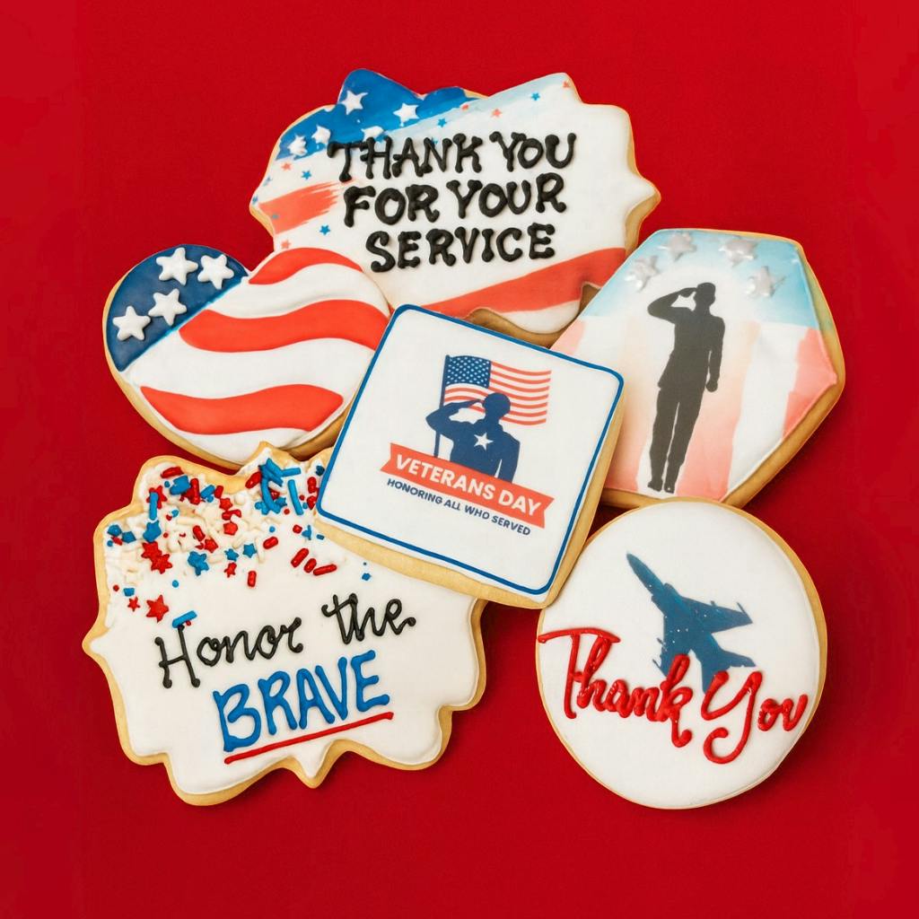 Patriot Decorated Butter Cookies by Dessert Gallery