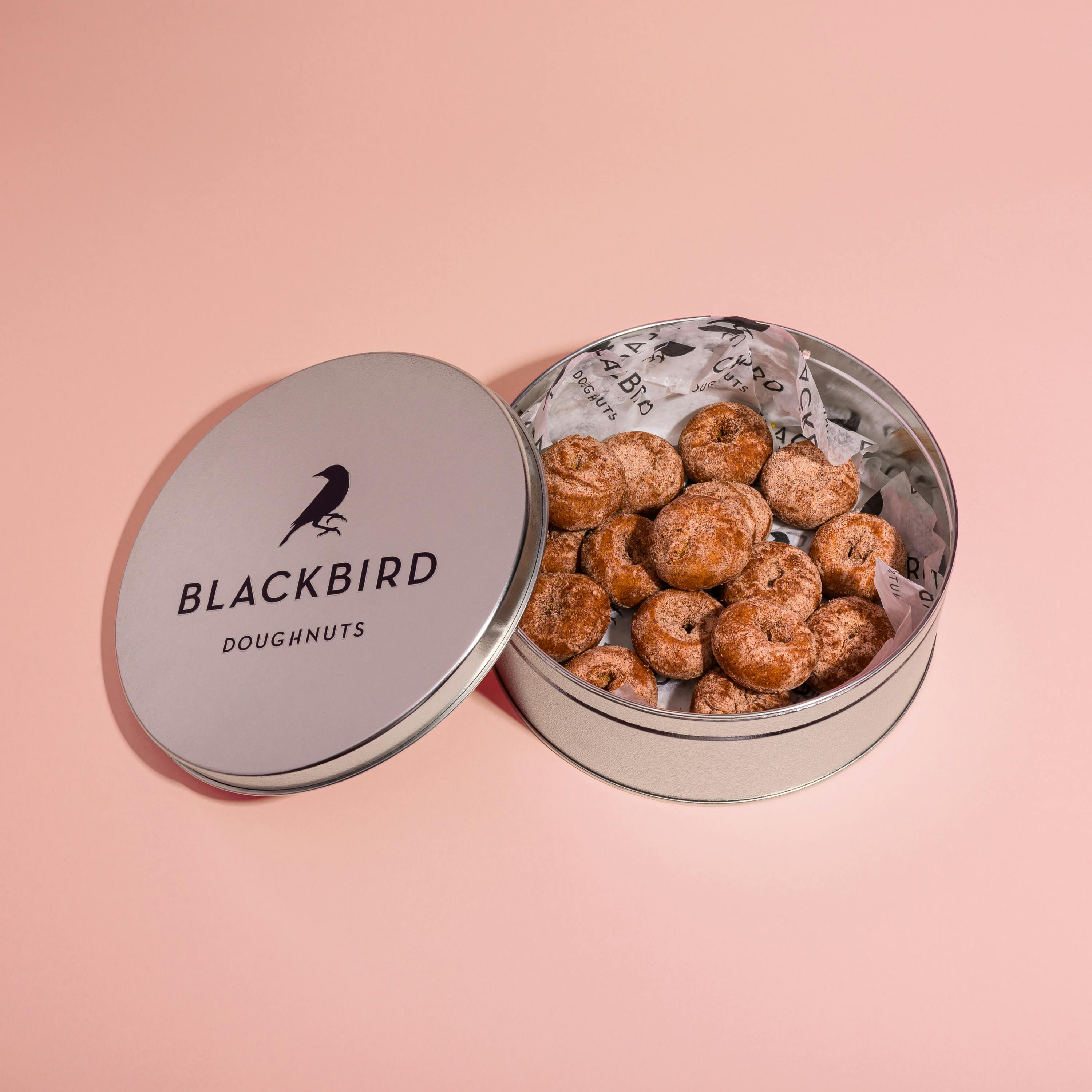Mini Cider Cake Doughnuts Gift Tin by Blackbird Doughnuts