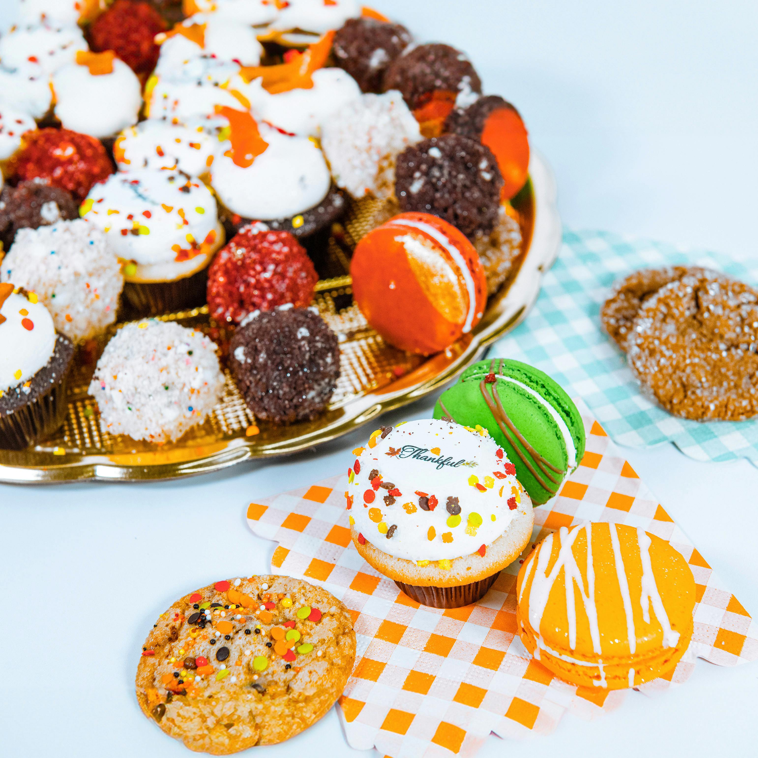 Thanksgiving Dessert Platter by Trophy Cupcakes