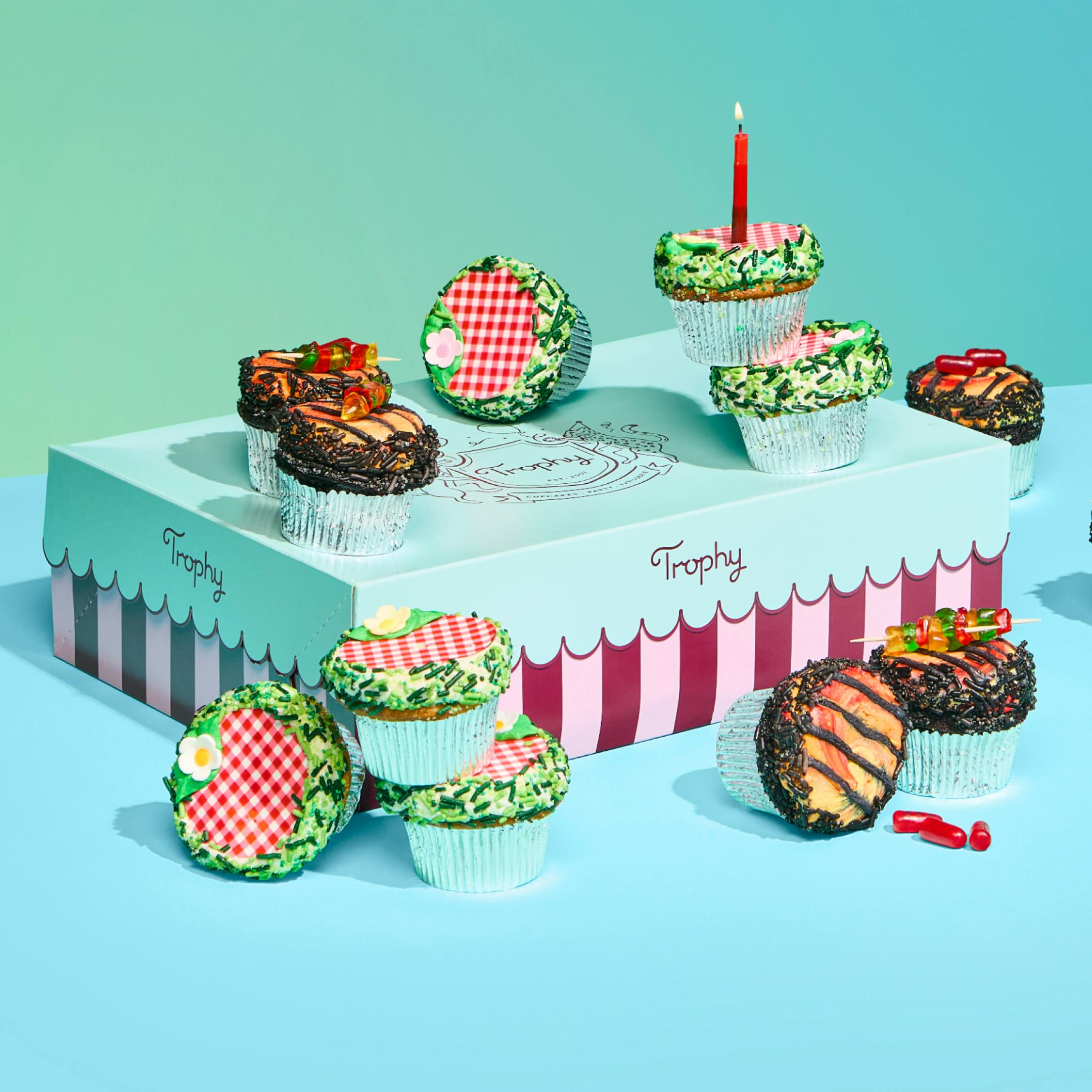 "Bobs & Dogs" BBQ-Inspired Cupcakes - 12 Pack by Trophy Cupcakes