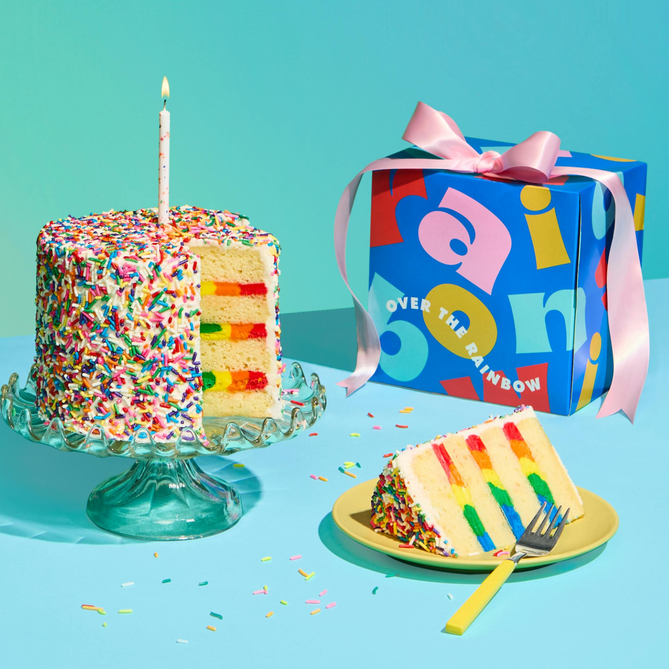 Golden Butter 4-Layer Rainbow Cake by Over the Rainbow Cakes - Alternate image 7