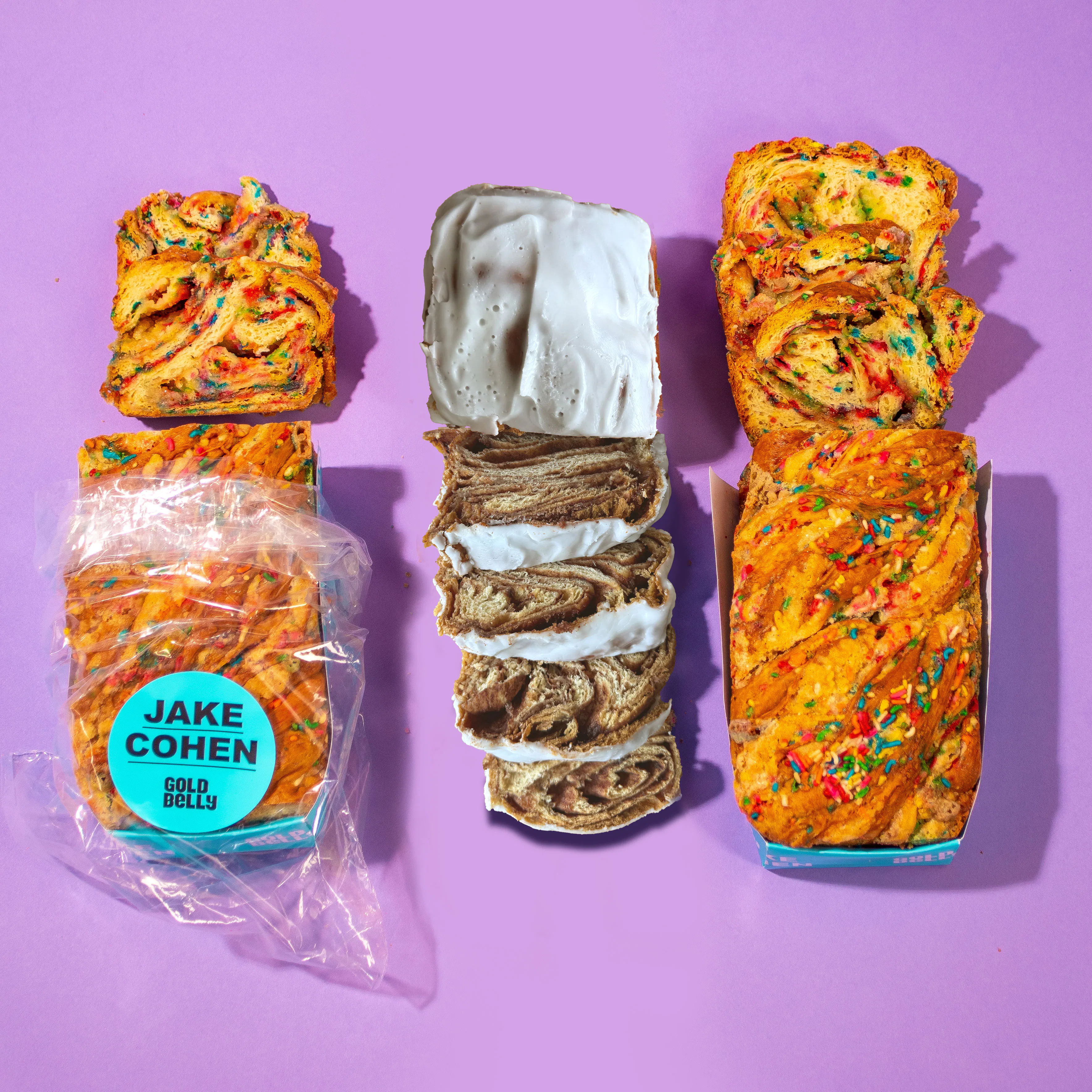 Cinnamon Roll + Birthday Cake Babka Combo by Jake Cohen