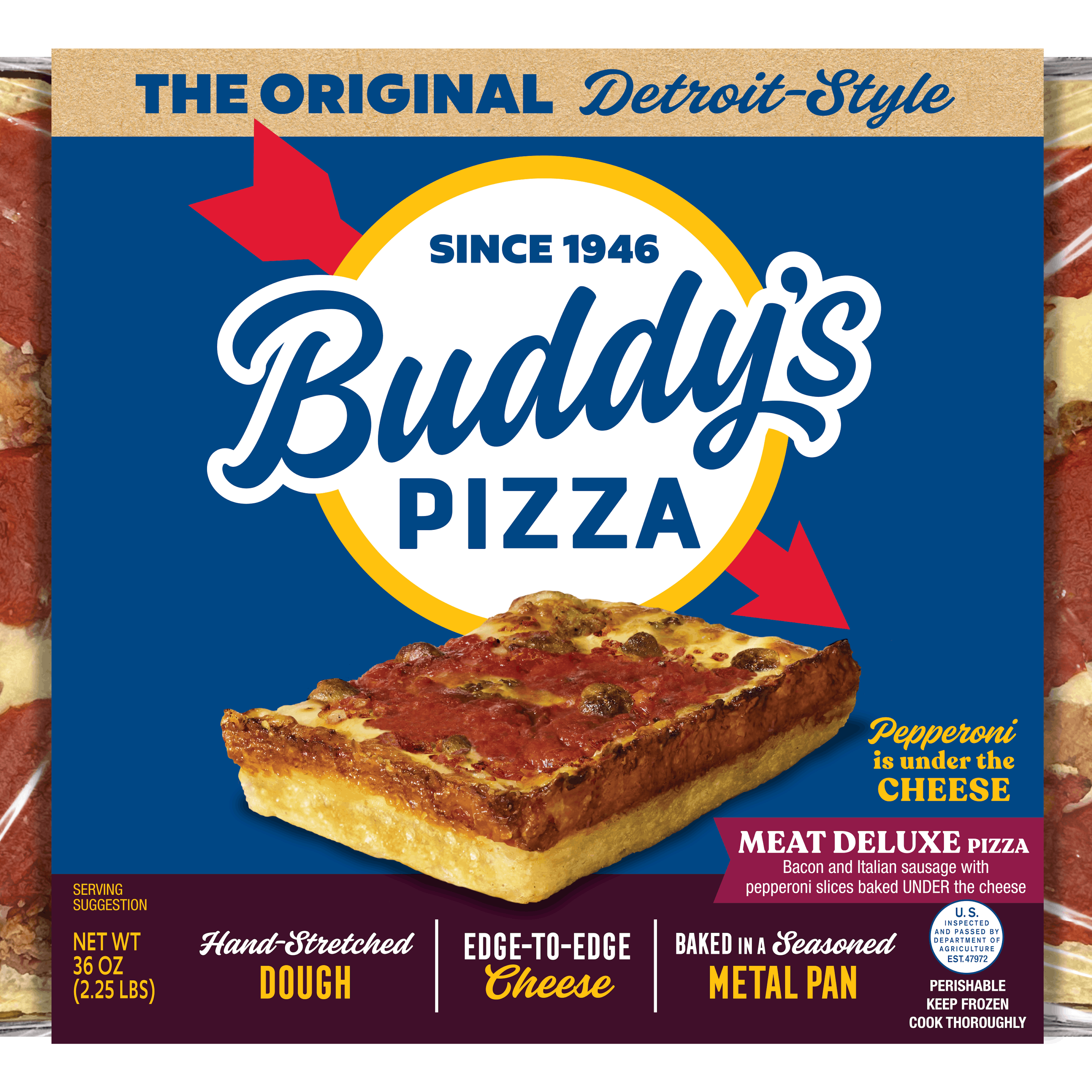 Detroit-Style Pizza Squares - Choose Your Own 3 Pack by Buddy's Pizza - Alternate image 1