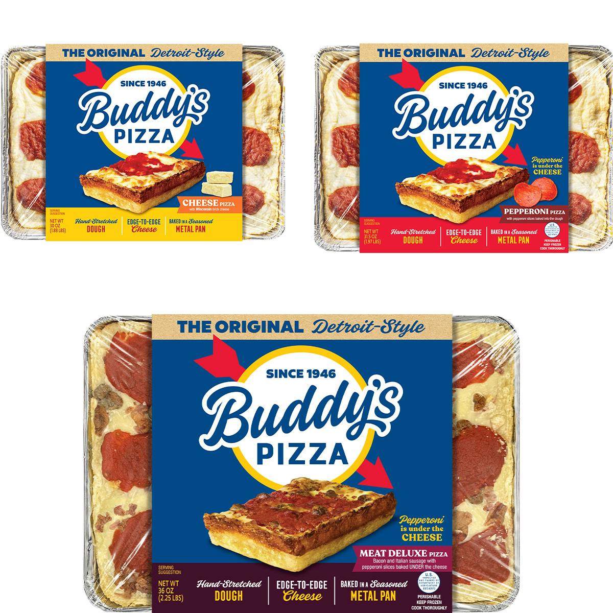Best Seller Detroit-Style Pizza Squares - 3 Pack by Buddy's Pizza