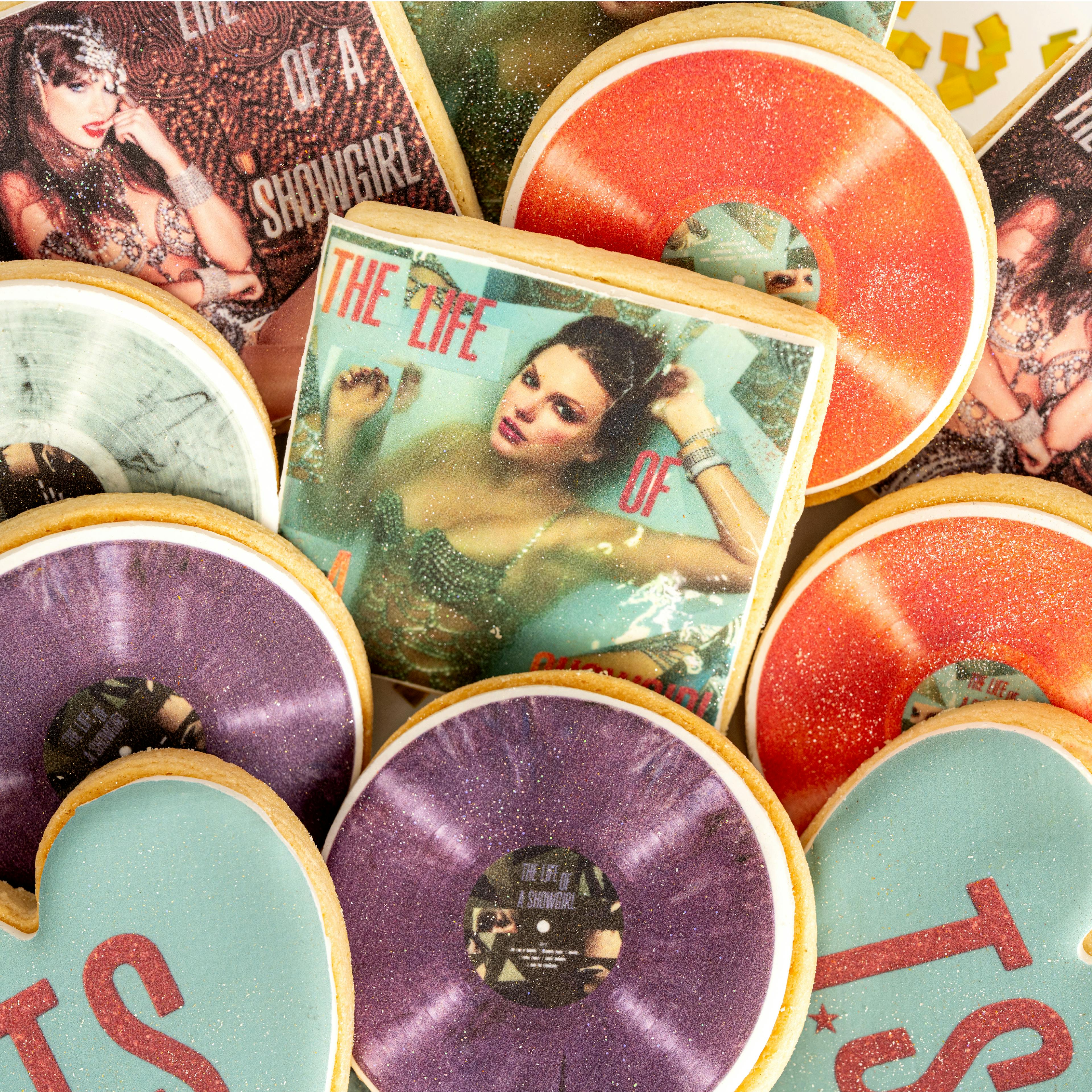 Taylor Swift "The Life of a Showgirl" Shortbread Cookies by Sweet E's Bake Shop