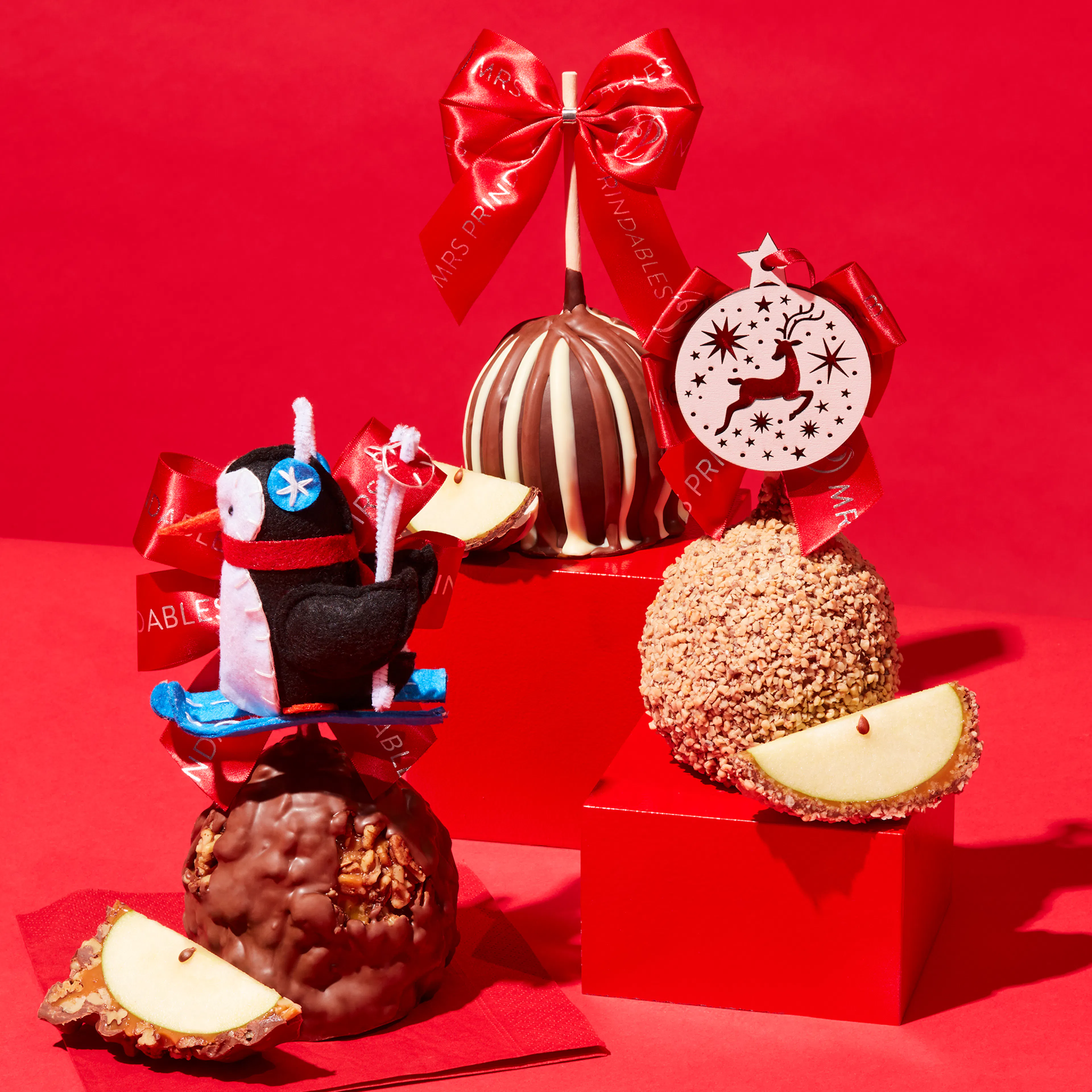 Holiday Jumbo Caramel Apple Gift Box - 3 Pack by Mrs. Prindables Gourmet Caramel Apples - Alternate image 5