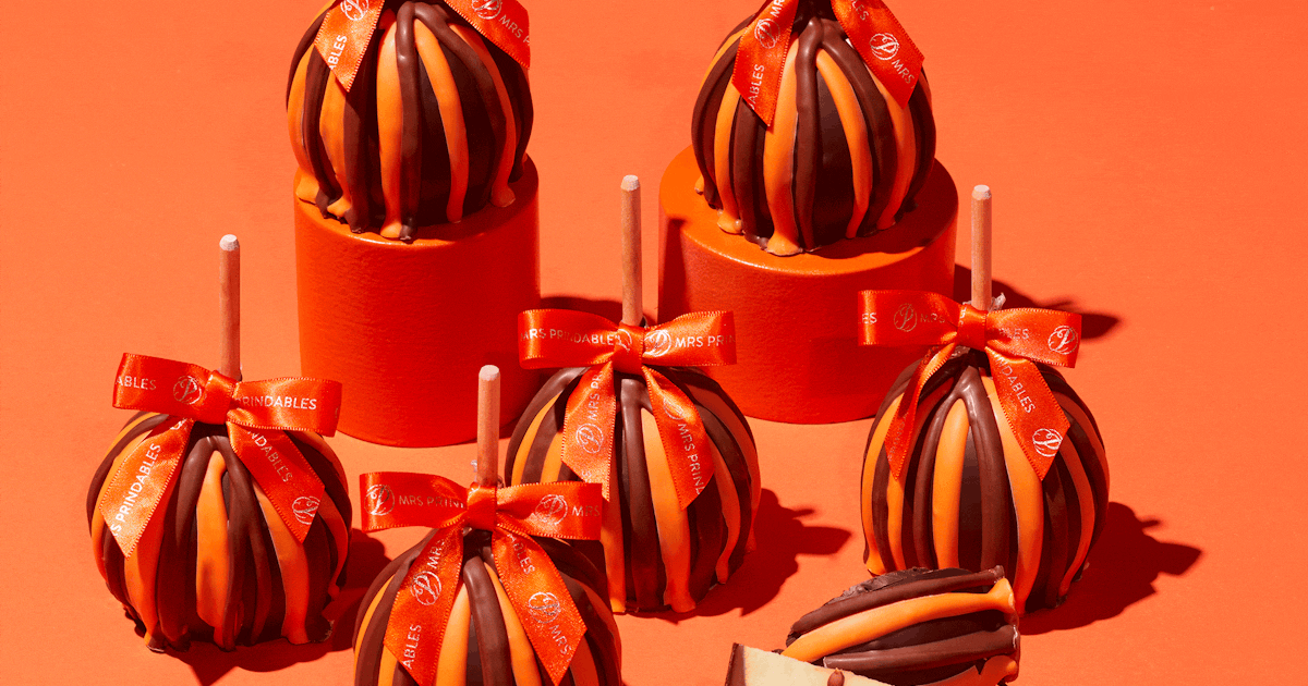 Fall Triple Chocolate Caramel Apple - 6 Pack by Mrs. Prindables