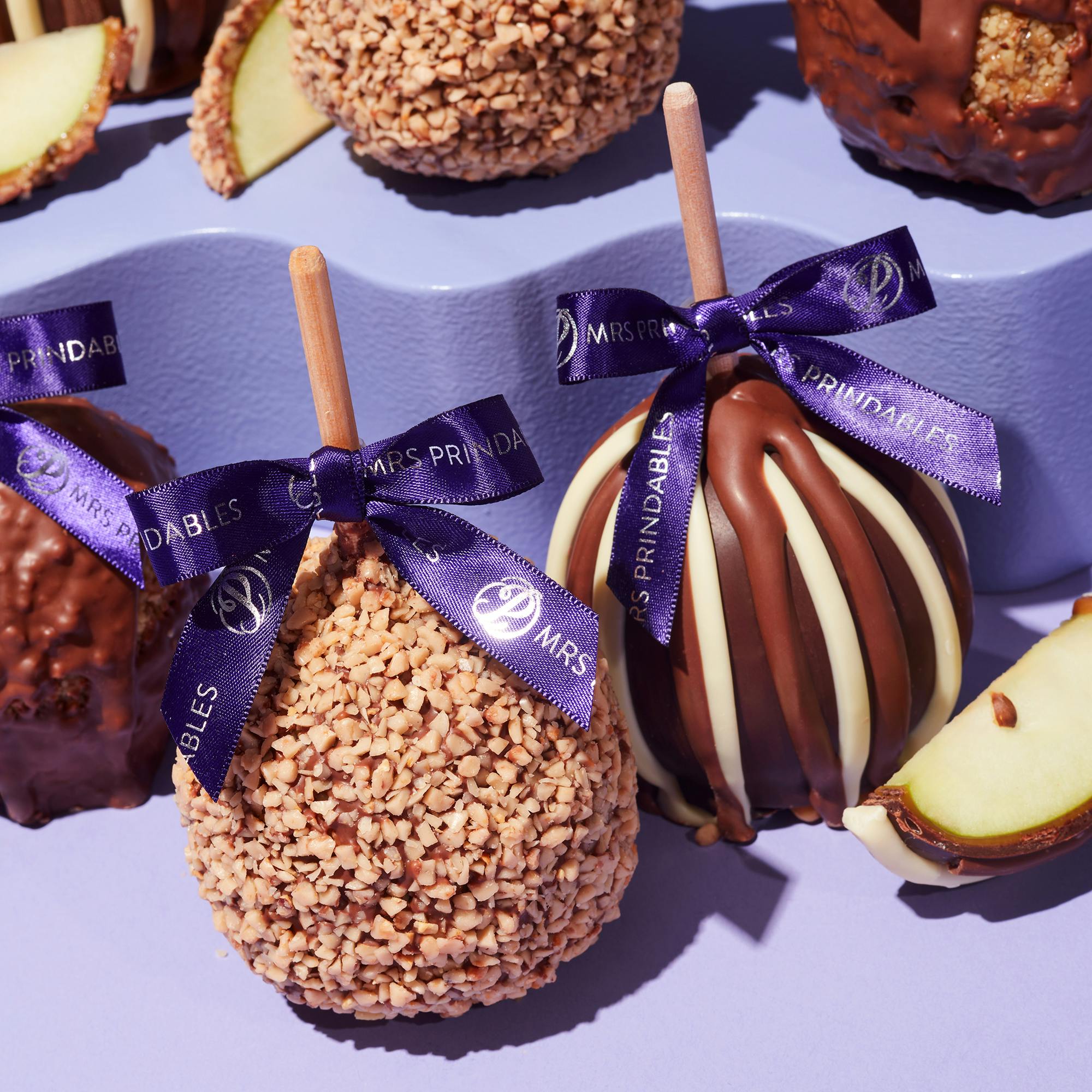 Caramel Apple Sampler - 6 Pack by Mrs. Prindables Gourmet Caramel Apples - Alternate image 1