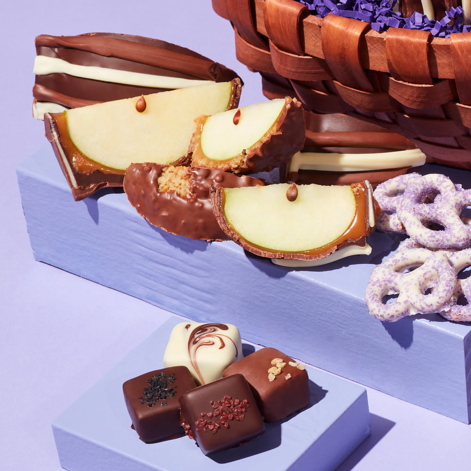 Caramel Apple & Confections Premium Gift Basket by Mrs. Prindables Gourmet Caramel Apples - Alternate image 2