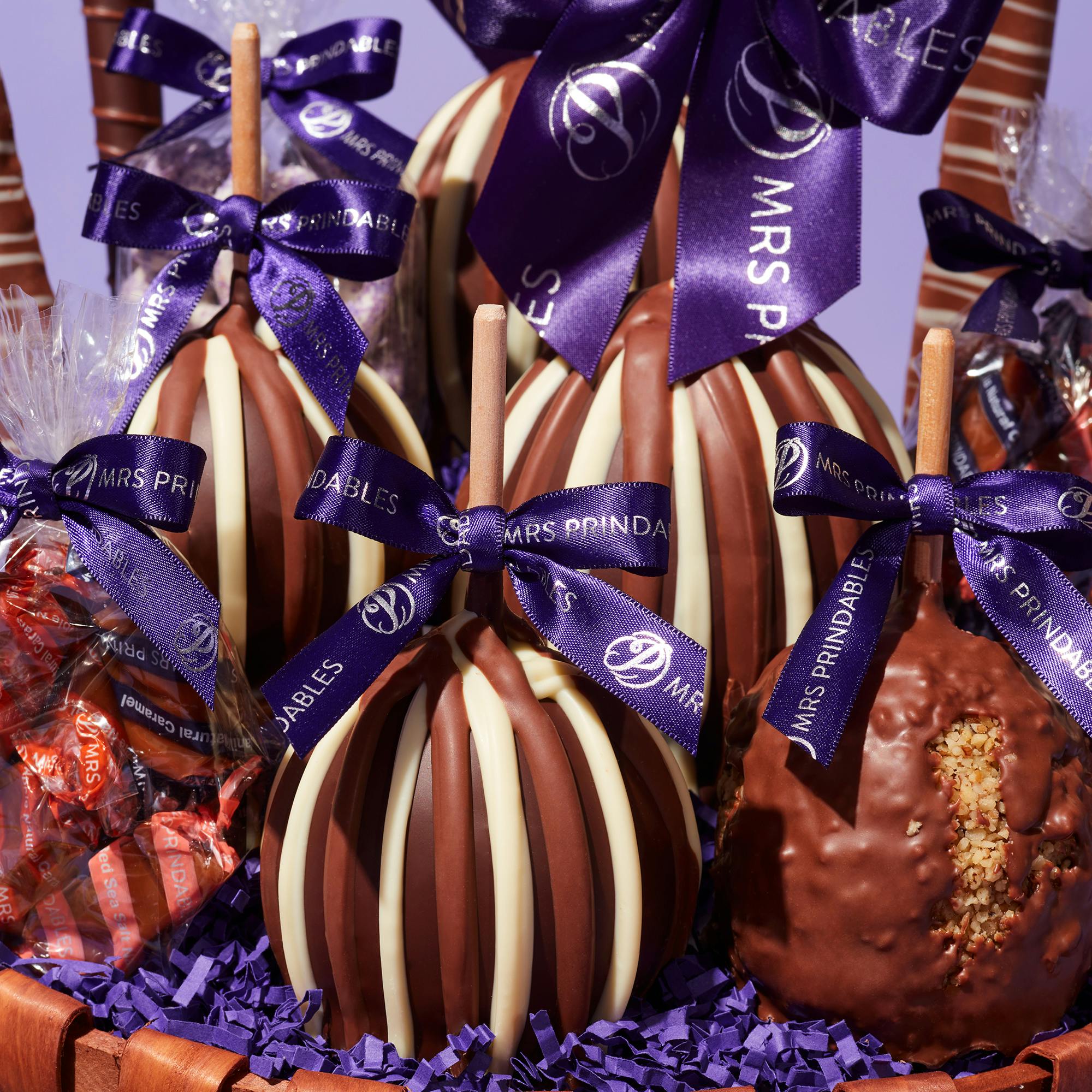 Caramel Apple & Confections Premium Gift Basket by Mrs. Prindables