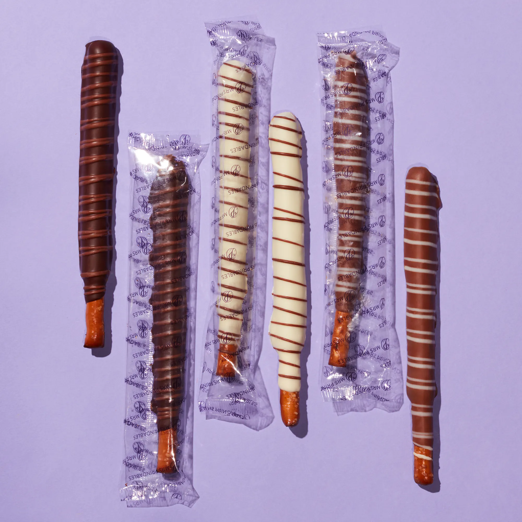 Chocolate Caramel Pretzel Rods - 20 Pack by Mrs. Prindables Gourmet Caramel Apples - Alternate image 2