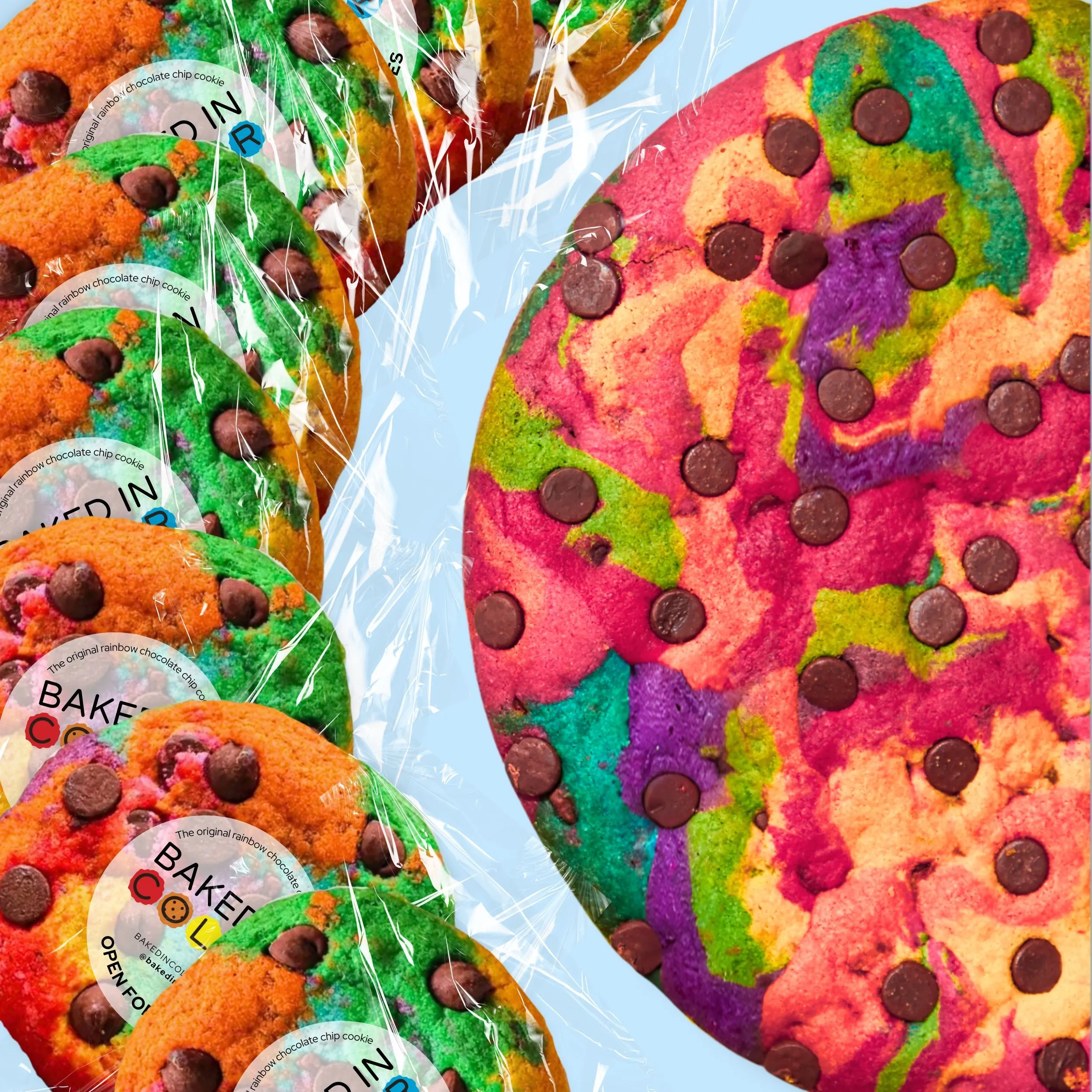 Rainbow Cookie Cake + Cookies Birthday Party Pack by Baked in Color