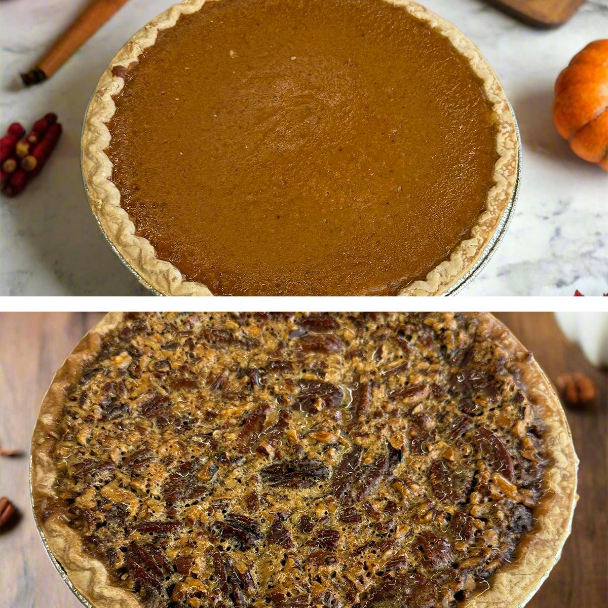 Pecan Pie + Pumpkin Pie Combo by Daisy Cakes