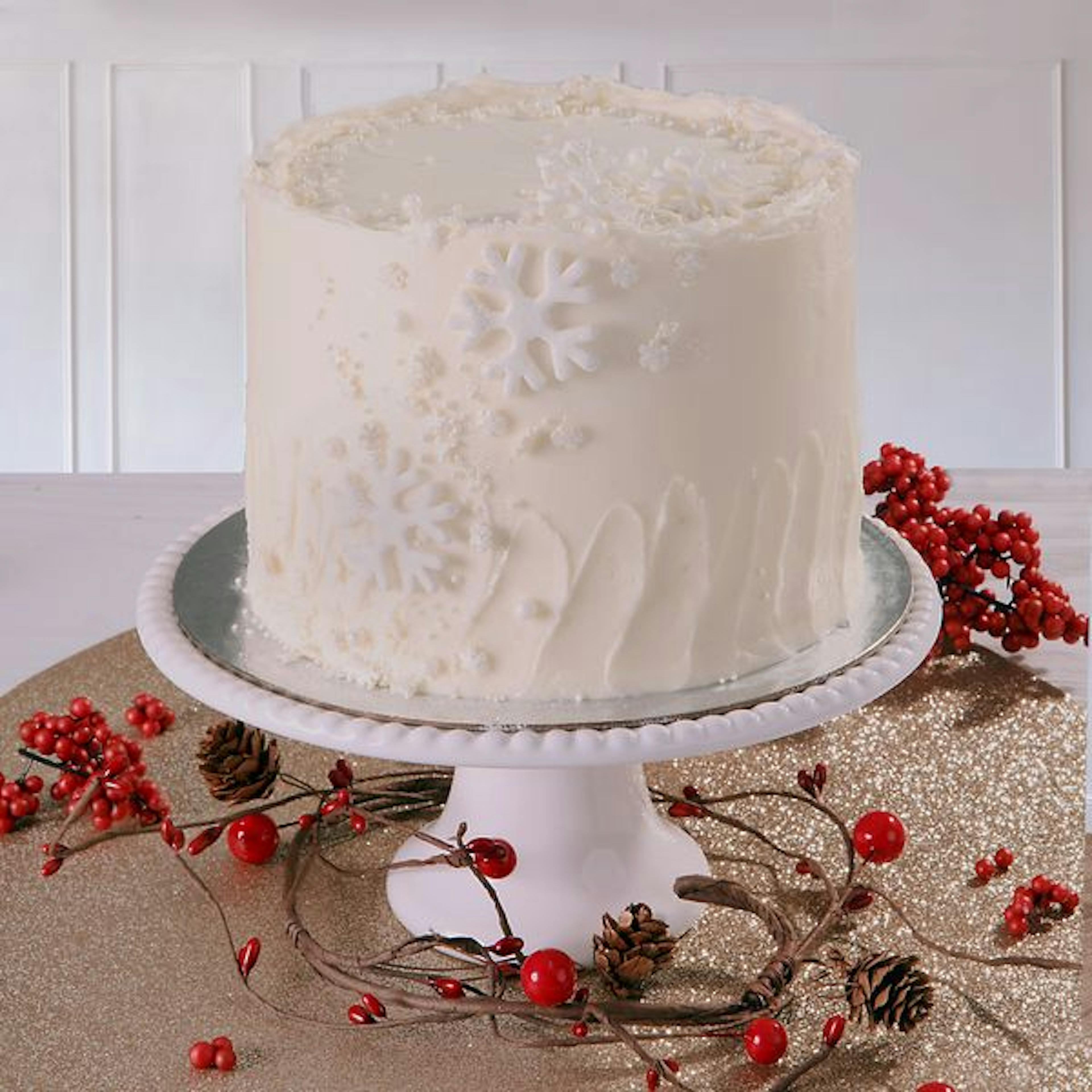 Snowflake Red Velvet Holiday Cake by We Take the Cake - Alternate image 1