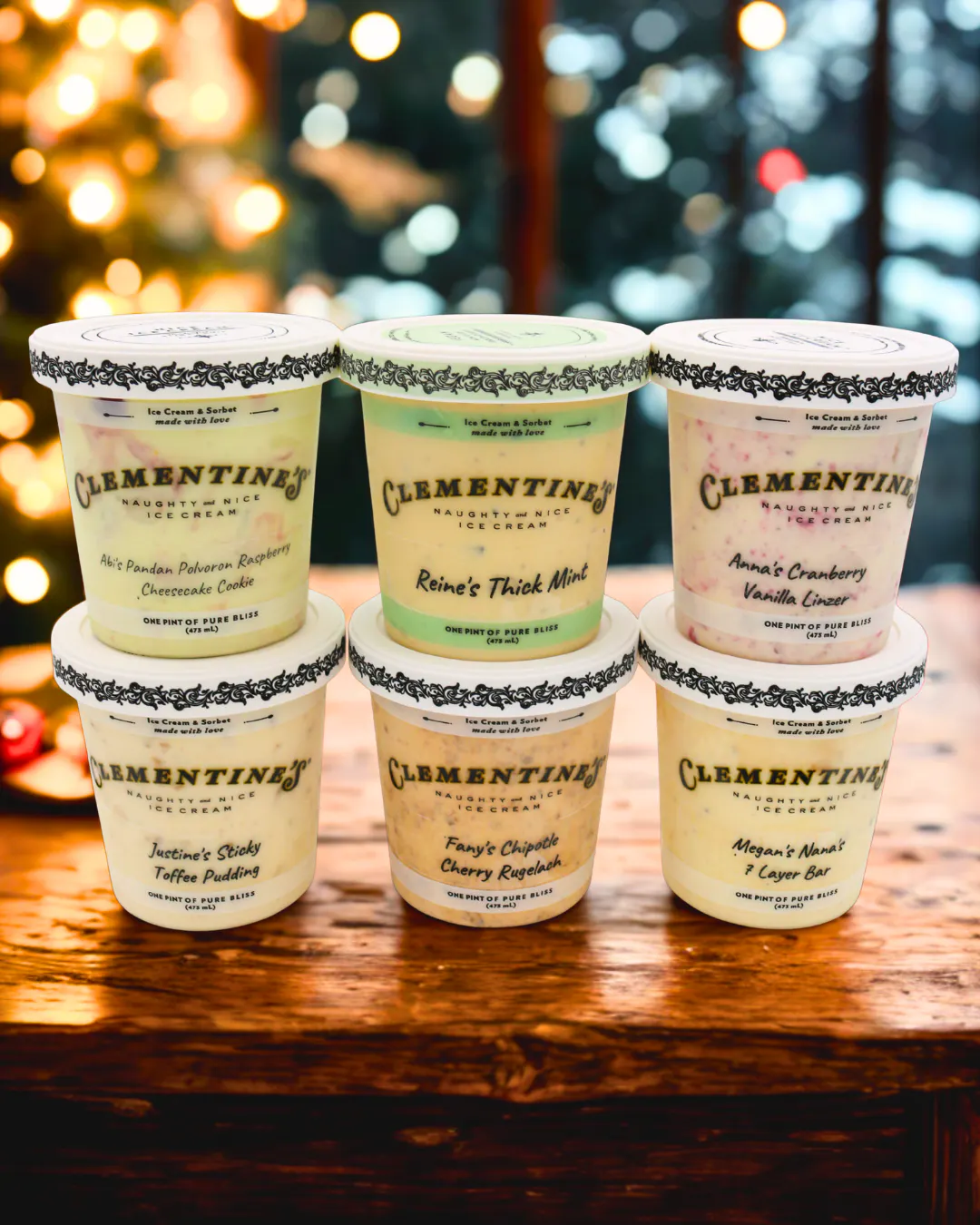 Holiday "Cookie Exchange" Ice Cream Sampler - 6 Pints by Clementine's Ice Cream