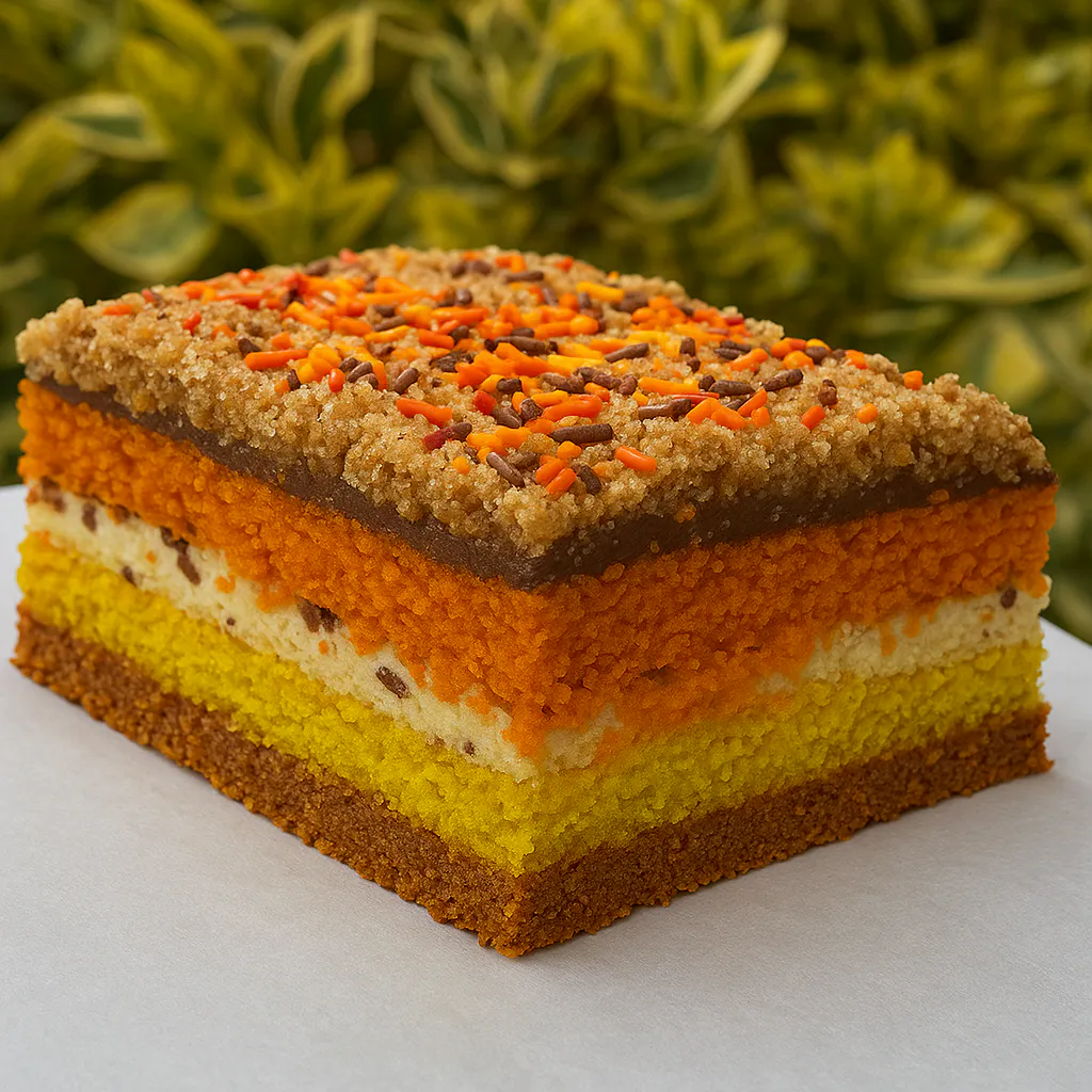 Thanksgiving Cannoli Rainbow Cookie Crumb Cake by Comfortland