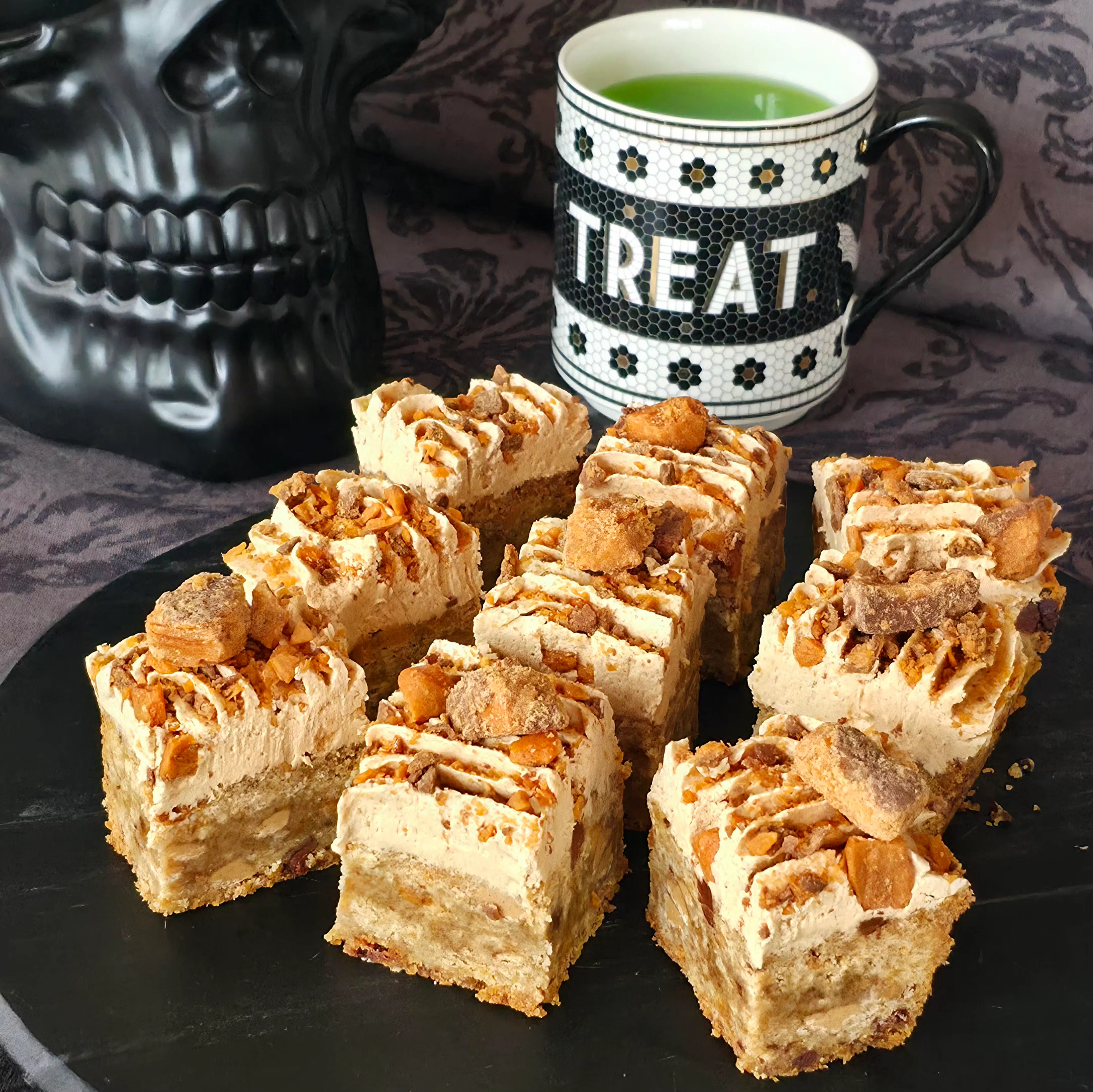 Halloween Butterfinger Buttercream Shortbread Tray by Shortbread Society