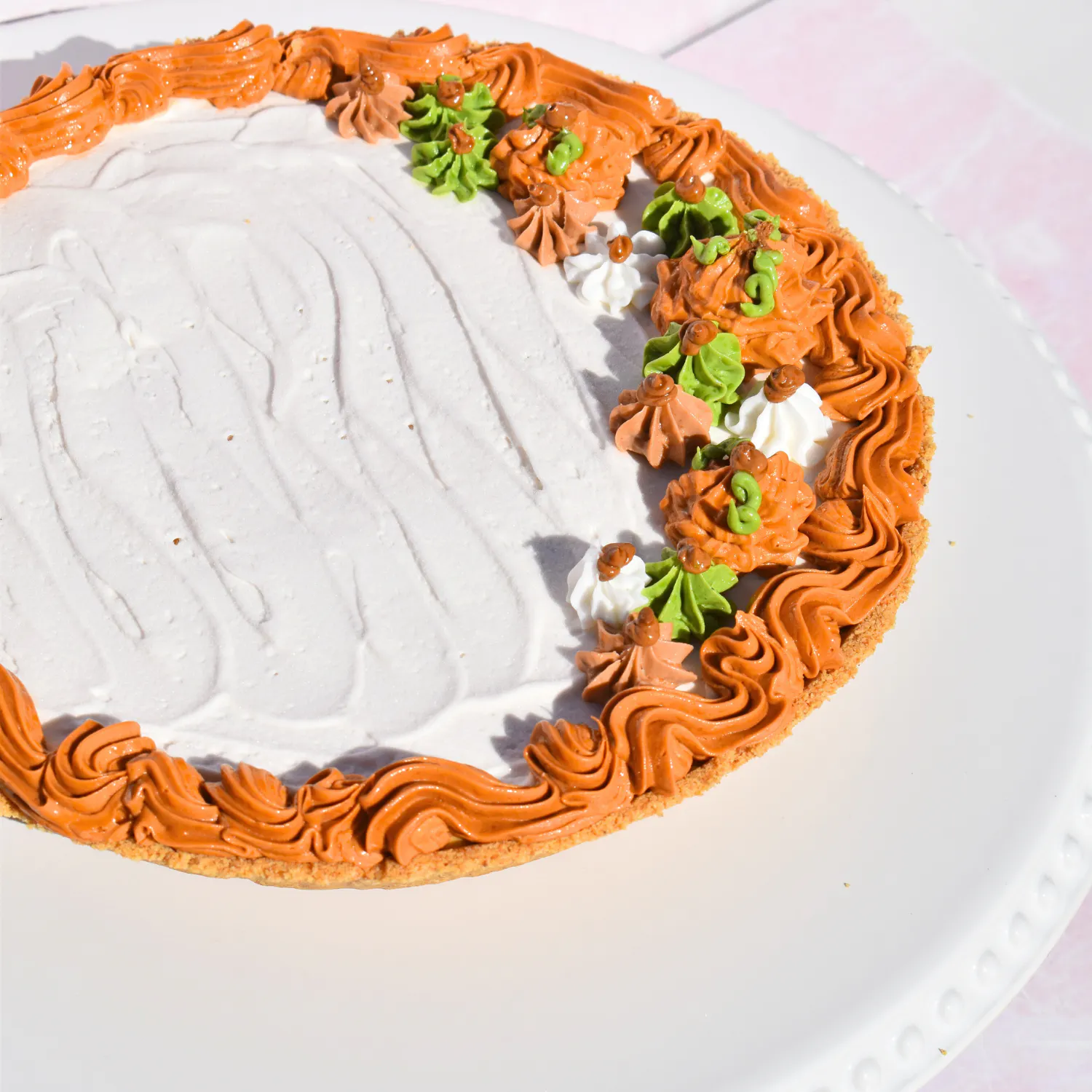 Vegan Pumpkin Roll Ice Cream Pie by Andia's Ice Cream