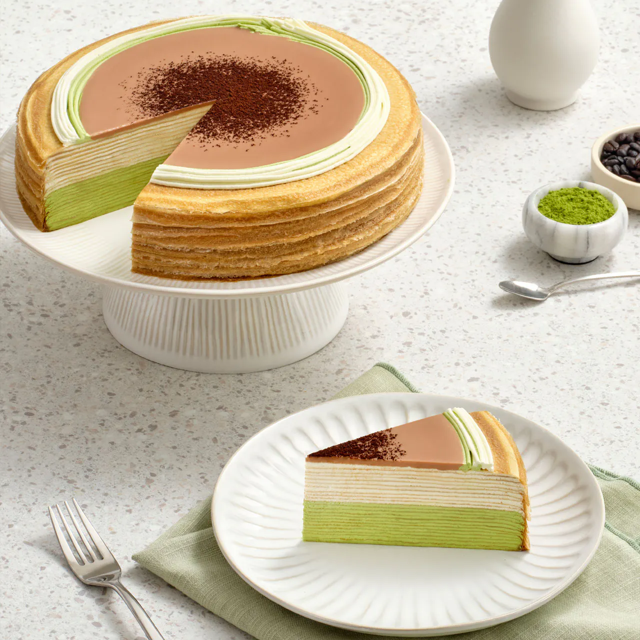 Illy Coffee Matcha Mille Crêpes Cake by Lady M Confections - Alternate image 1