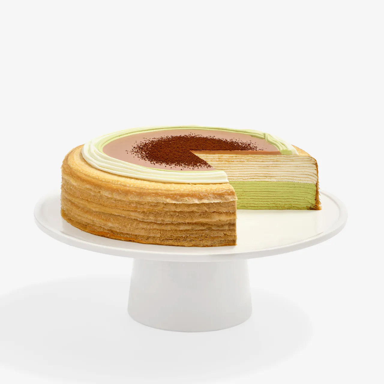 Illy Coffee Matcha Mille Crêpes Cake by Lady M Confections