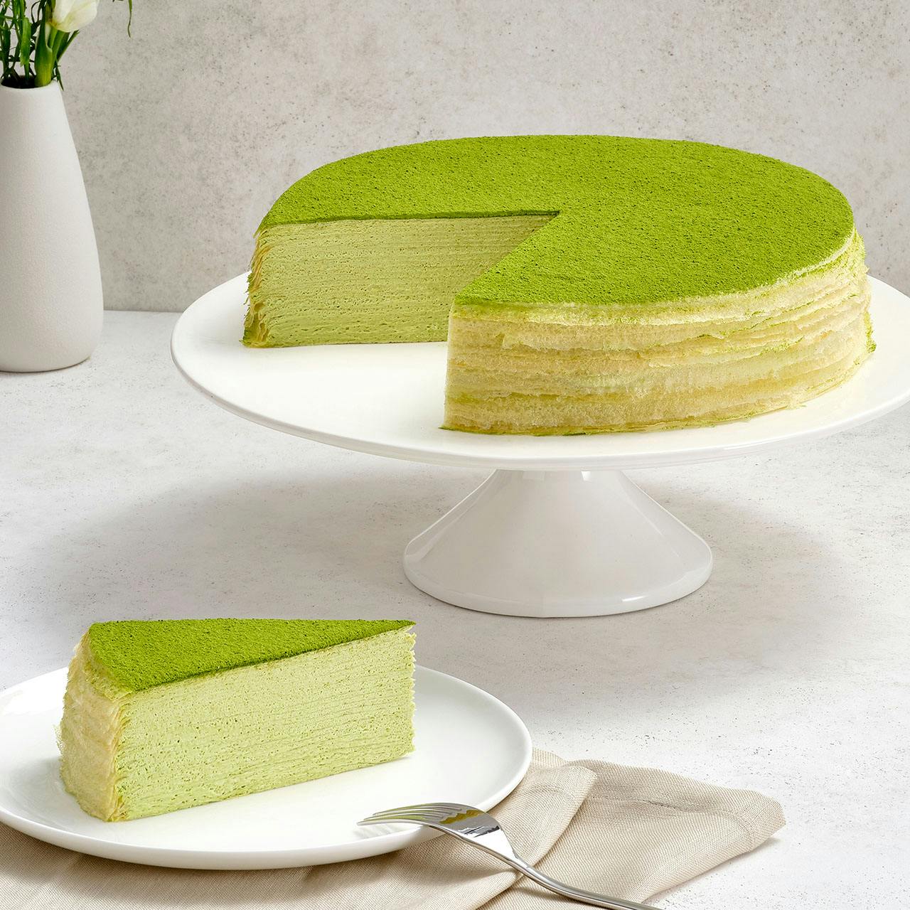 Gluten-Free Green Tea Mille Crêpes Cake by Lady M Confections - Alternate image 1