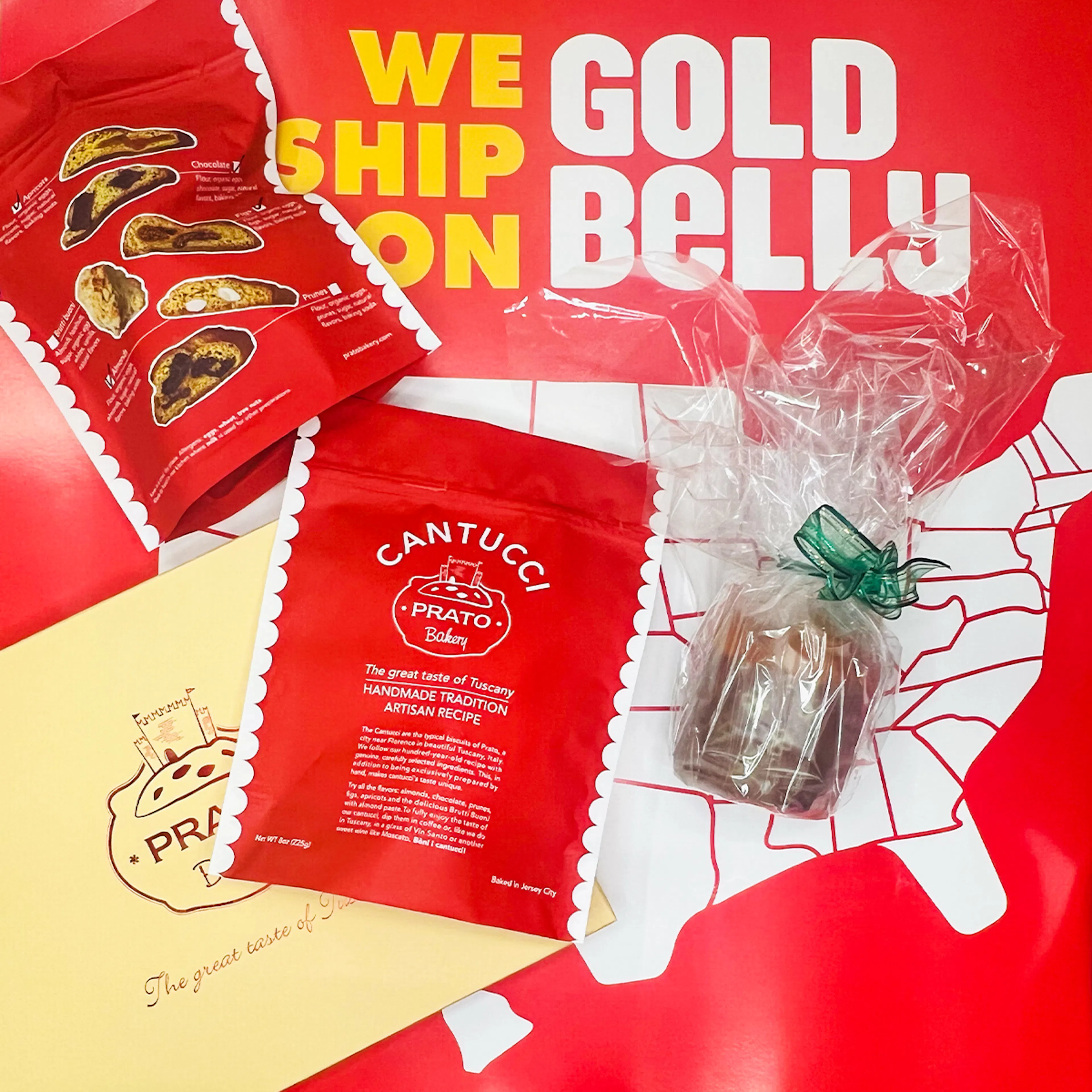 Cantucci Biscotti + Classic Panettone Holiday Gift Box by Prato Bakery - Alternate image 1