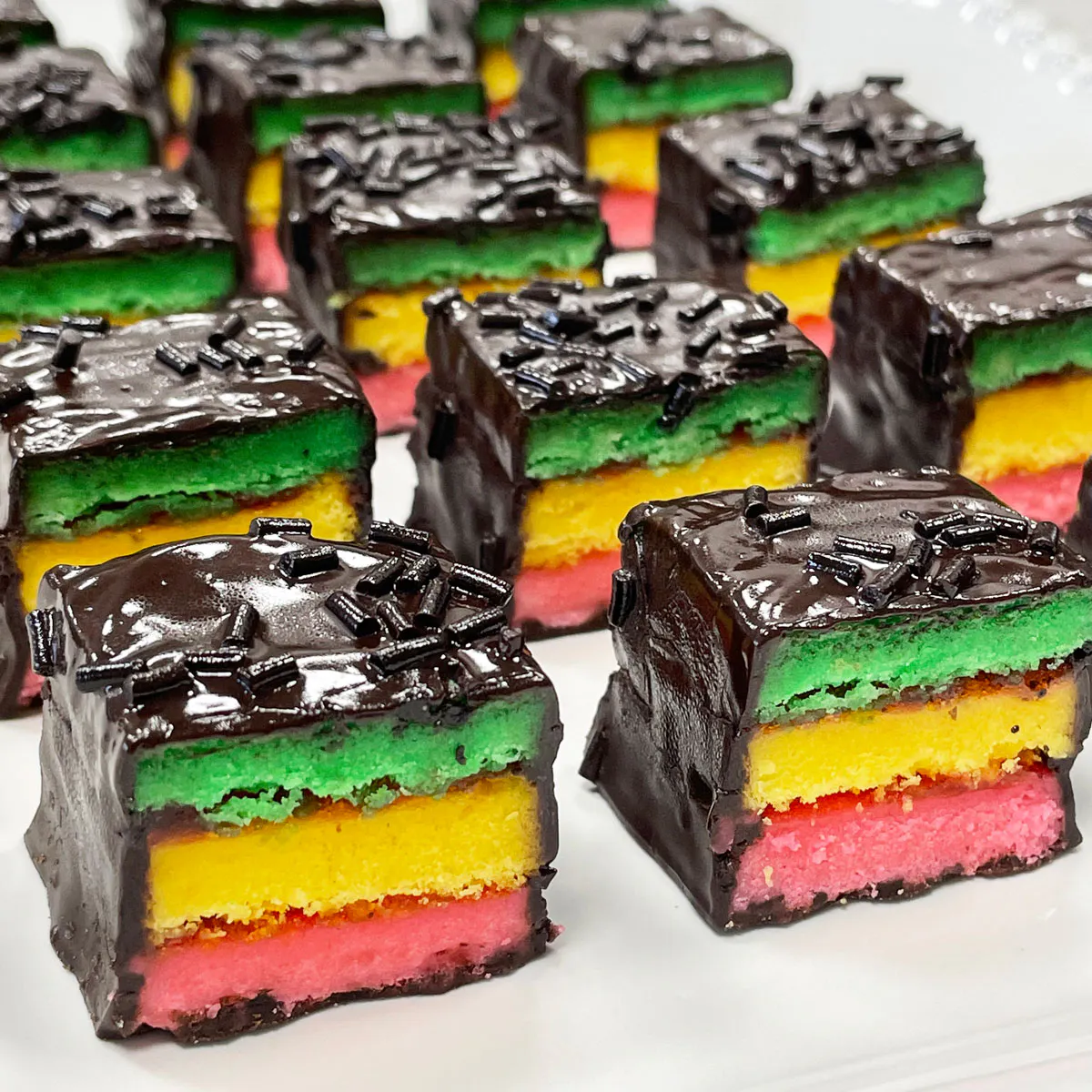 Italian Rainbow Cake Bites - 24 Pack by Butter Maid Bakery