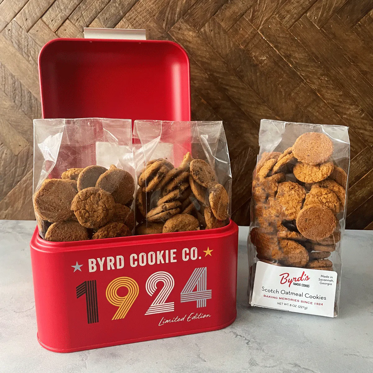 Cookies + Cookie Bin by Byrd's Famous Cookies