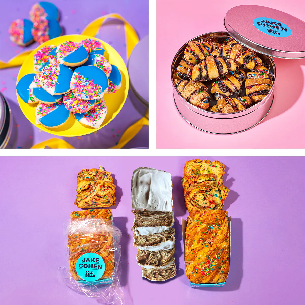 Hanukkah Blue & White Cookies + Rugelach + Babka Combo by Jake Cohen