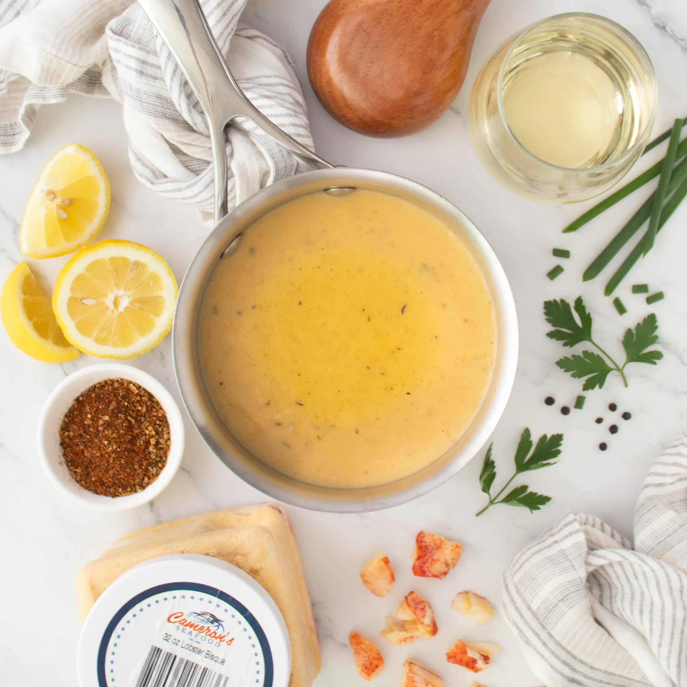 Lobster Bisque - 1 Qt. by Cameron's Seafood - Alternate image 1