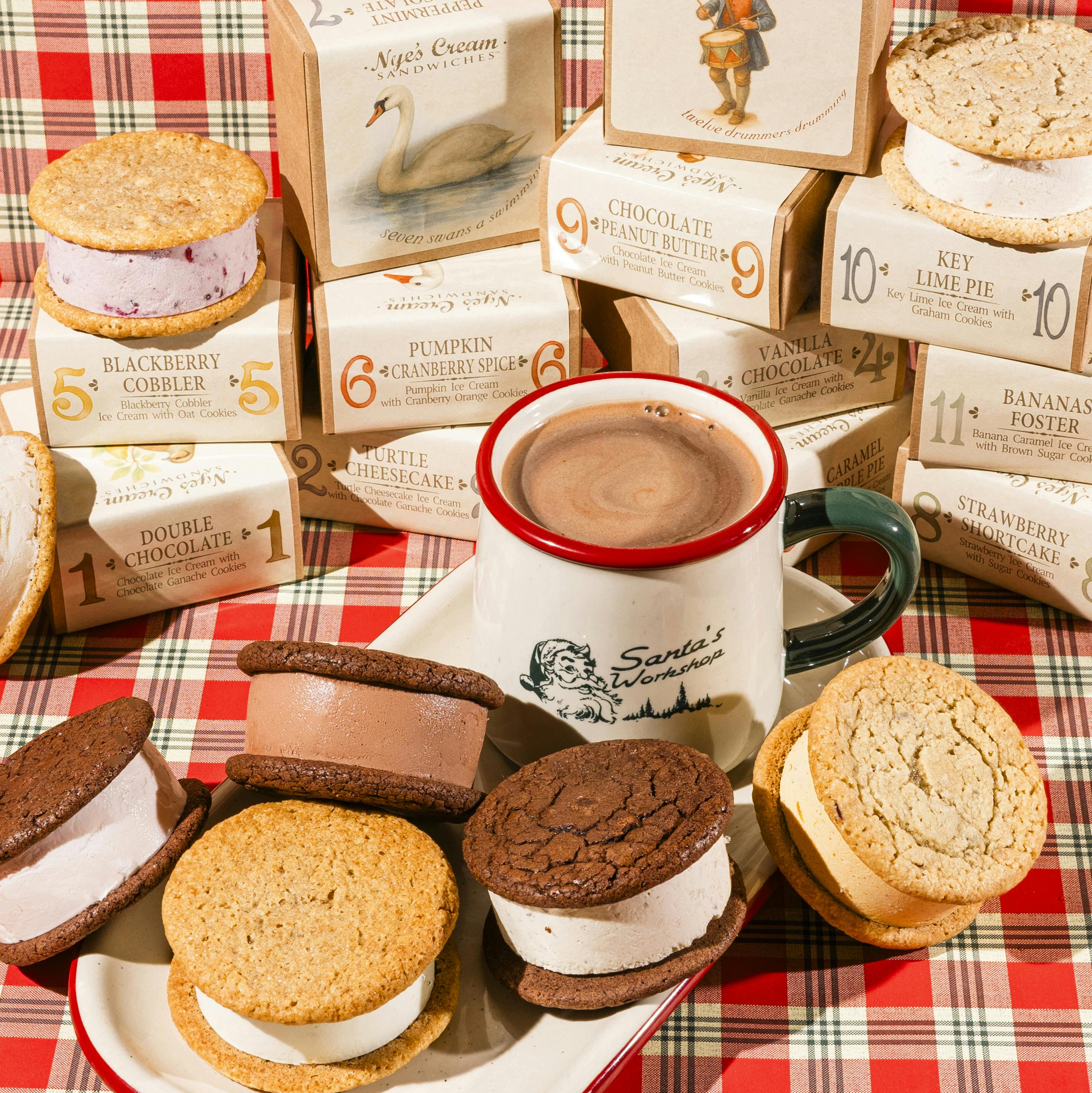 12 Days of Christmas Ice Cream Sandwich Pack by Nye's Cream Sandwiches
