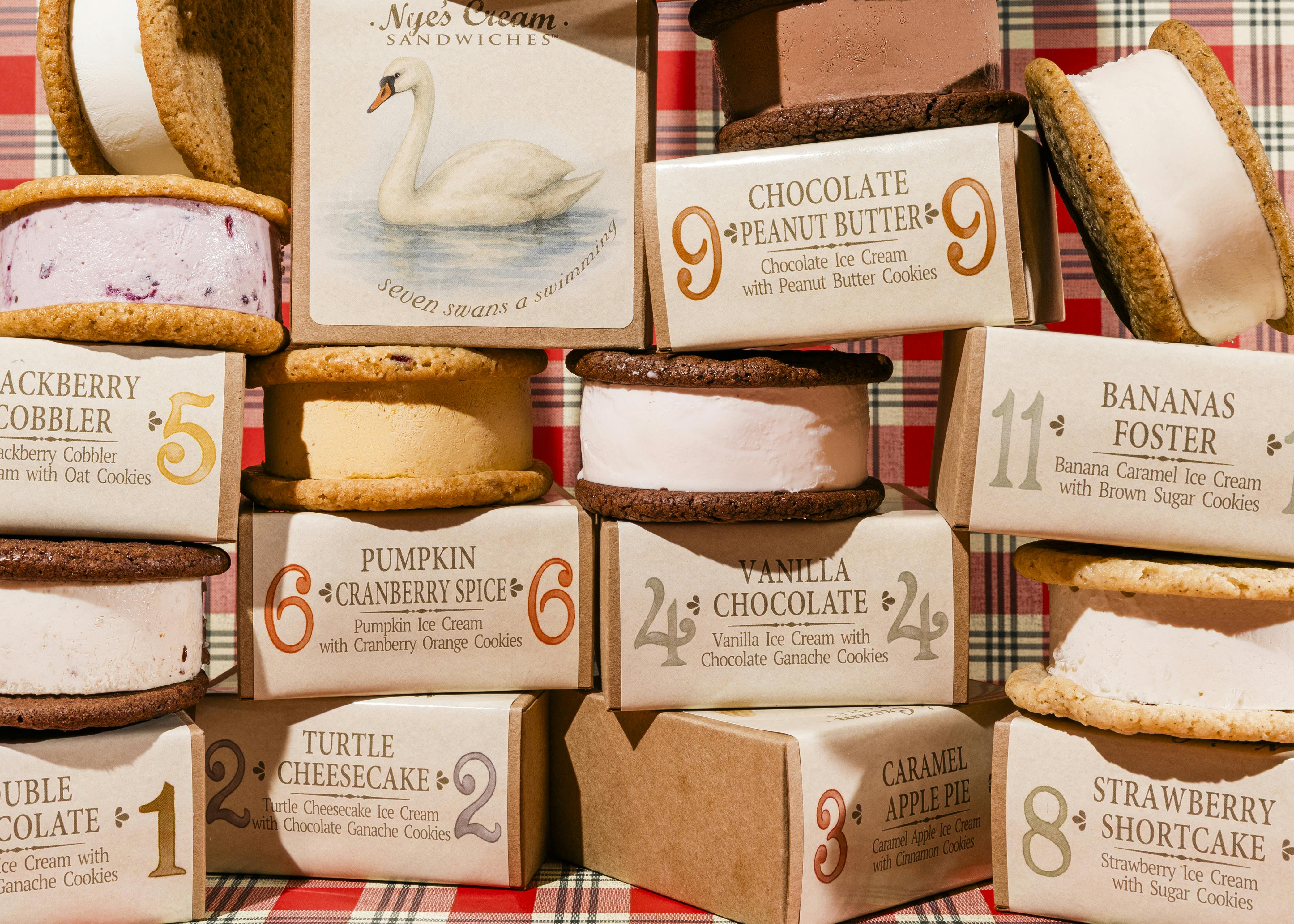12 Days of Christmas Ice Cream Sandwich Pack by Nye's Cream Sandwiches - Alternate image 1