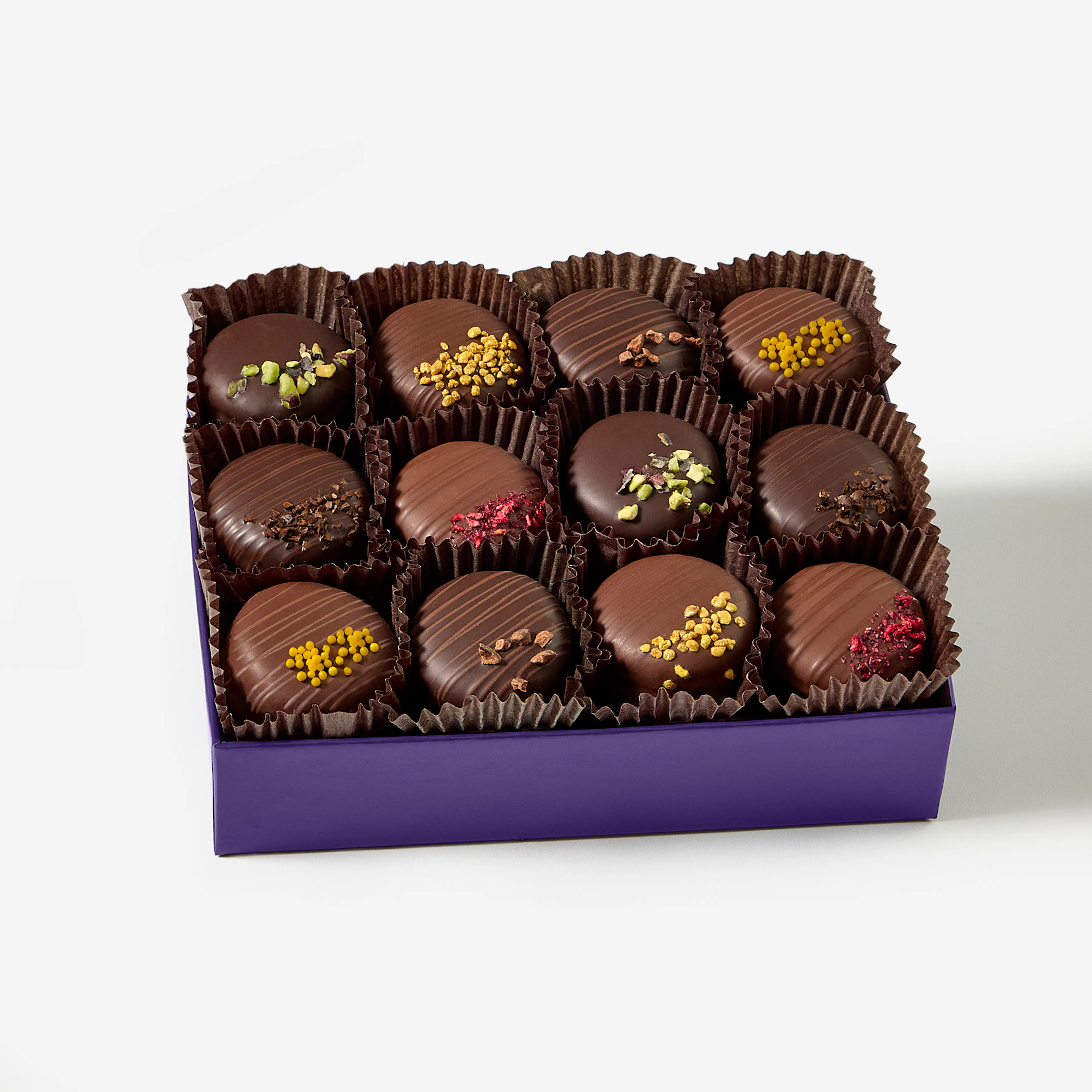 Chocolate Dipped Macaron Collection - 12 Pieces by Vosges Haut-Chocolat - Alternate image 1