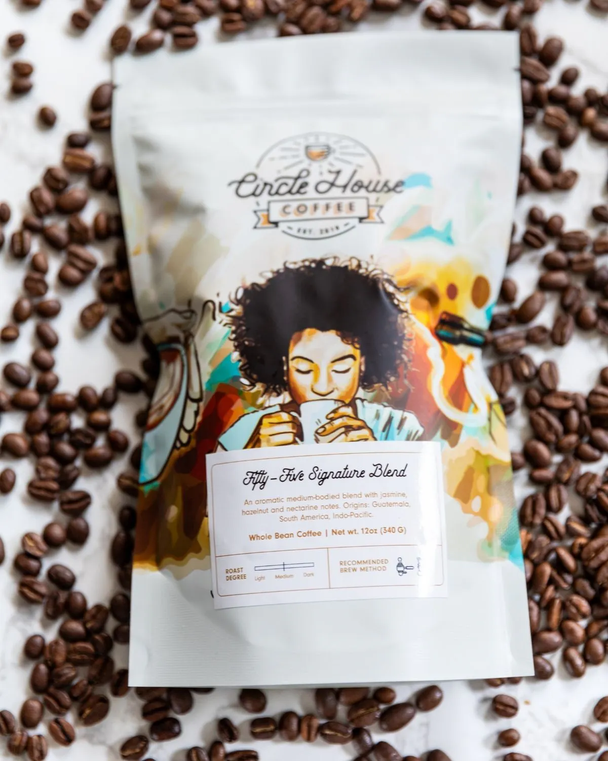 Signature Fifty-Five Medium Roast Coffee - 12 oz. by Circle House Coffee