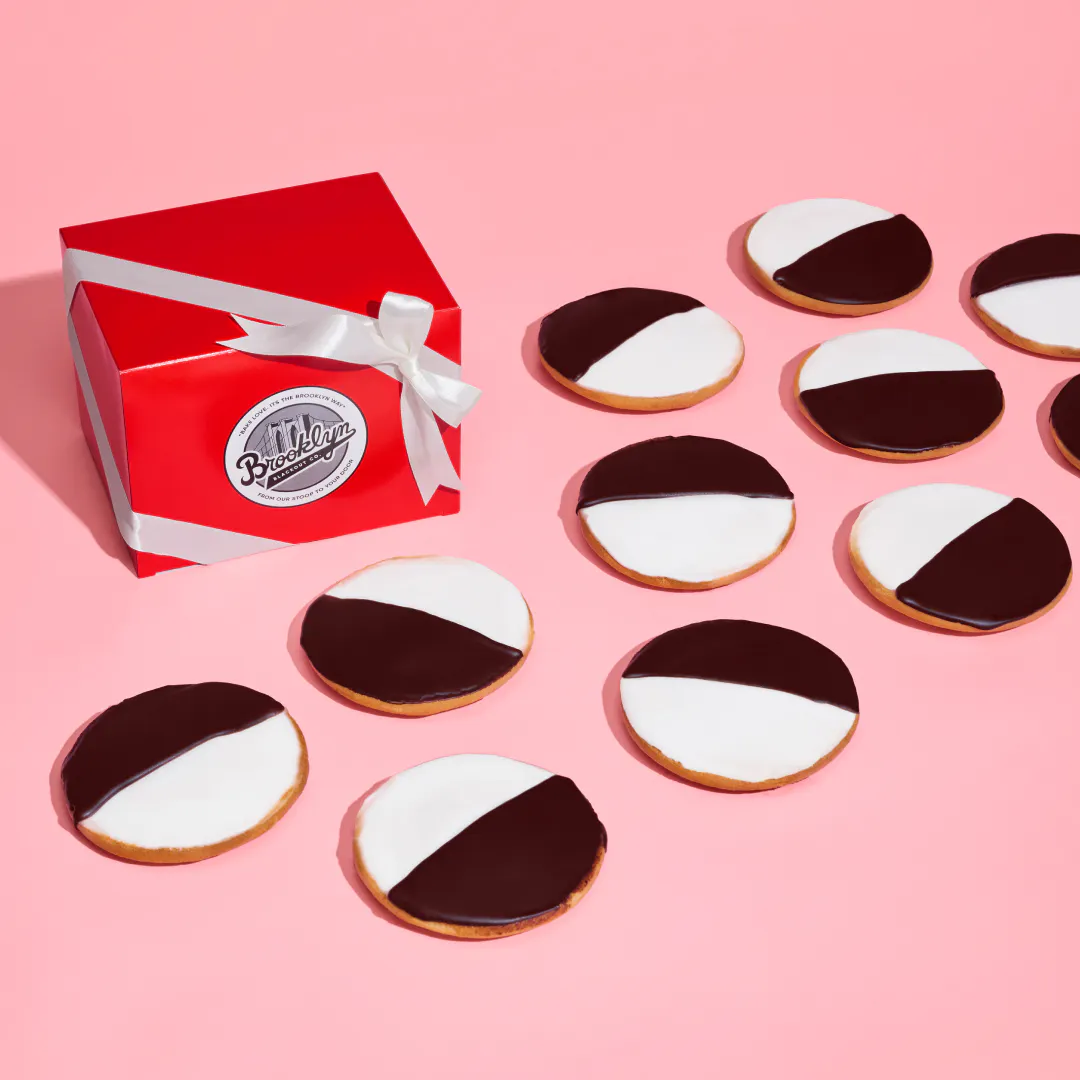 Large Classic Black & White Cookies - 12 Pack by Brooklyn Blackout Company