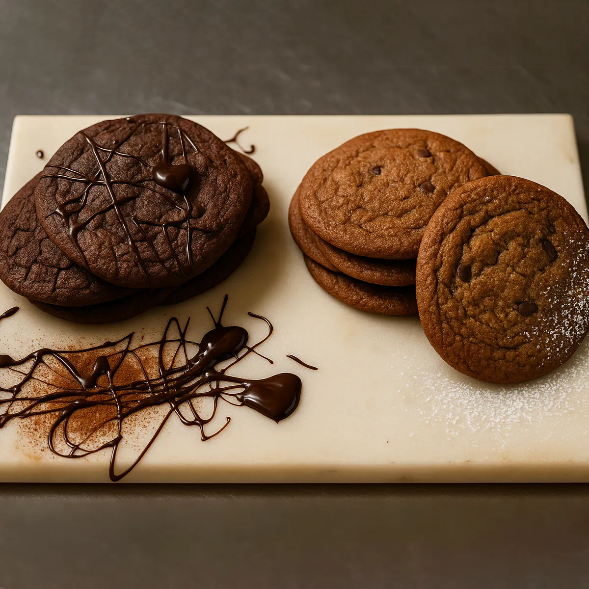 Chocolate Chip + Chocolate Truffle Chip Cookie Duo - 12 Pack by Knipschildt Chocolatier