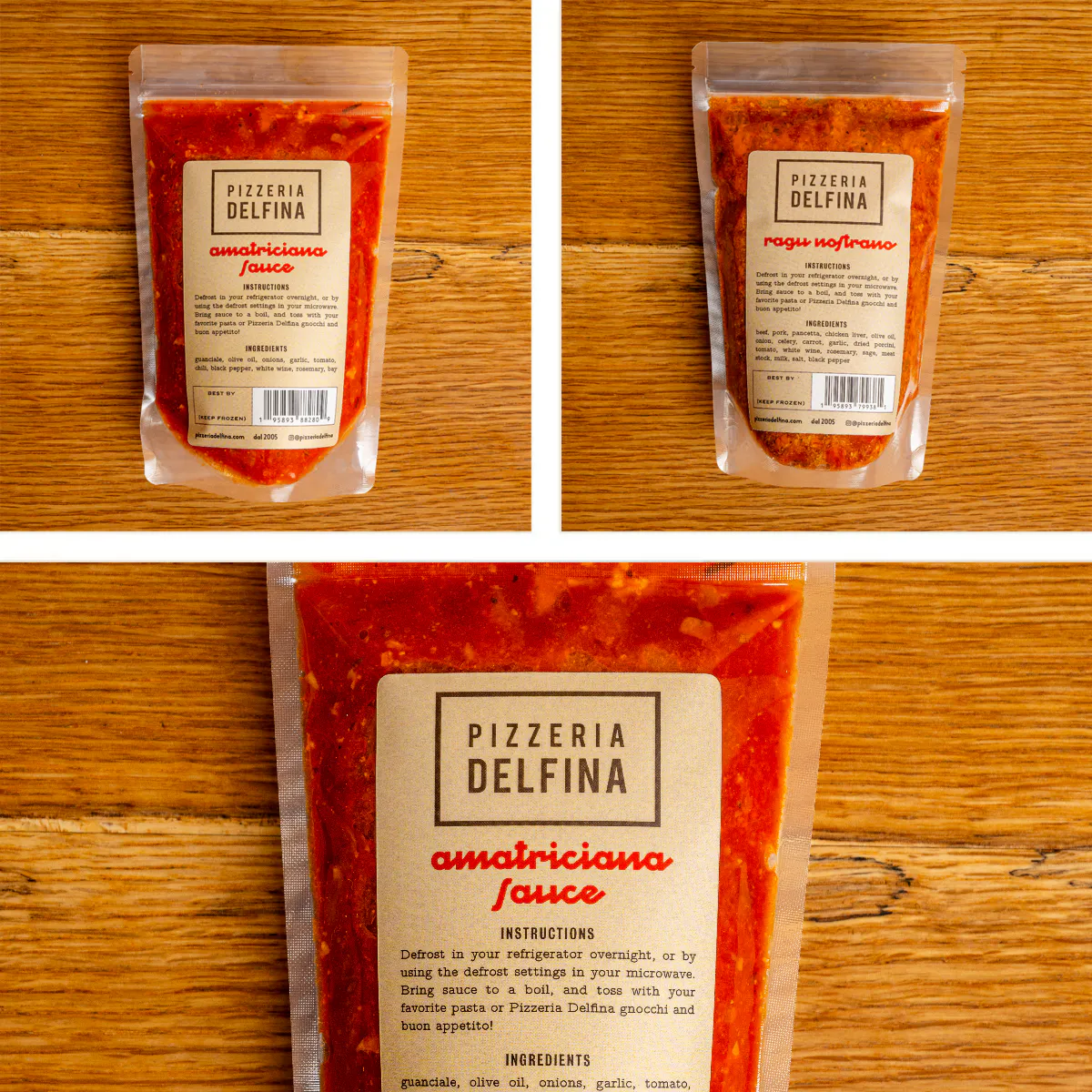 Pasta Sauce Sampler - 3 Pack by Pizzeria Delfina