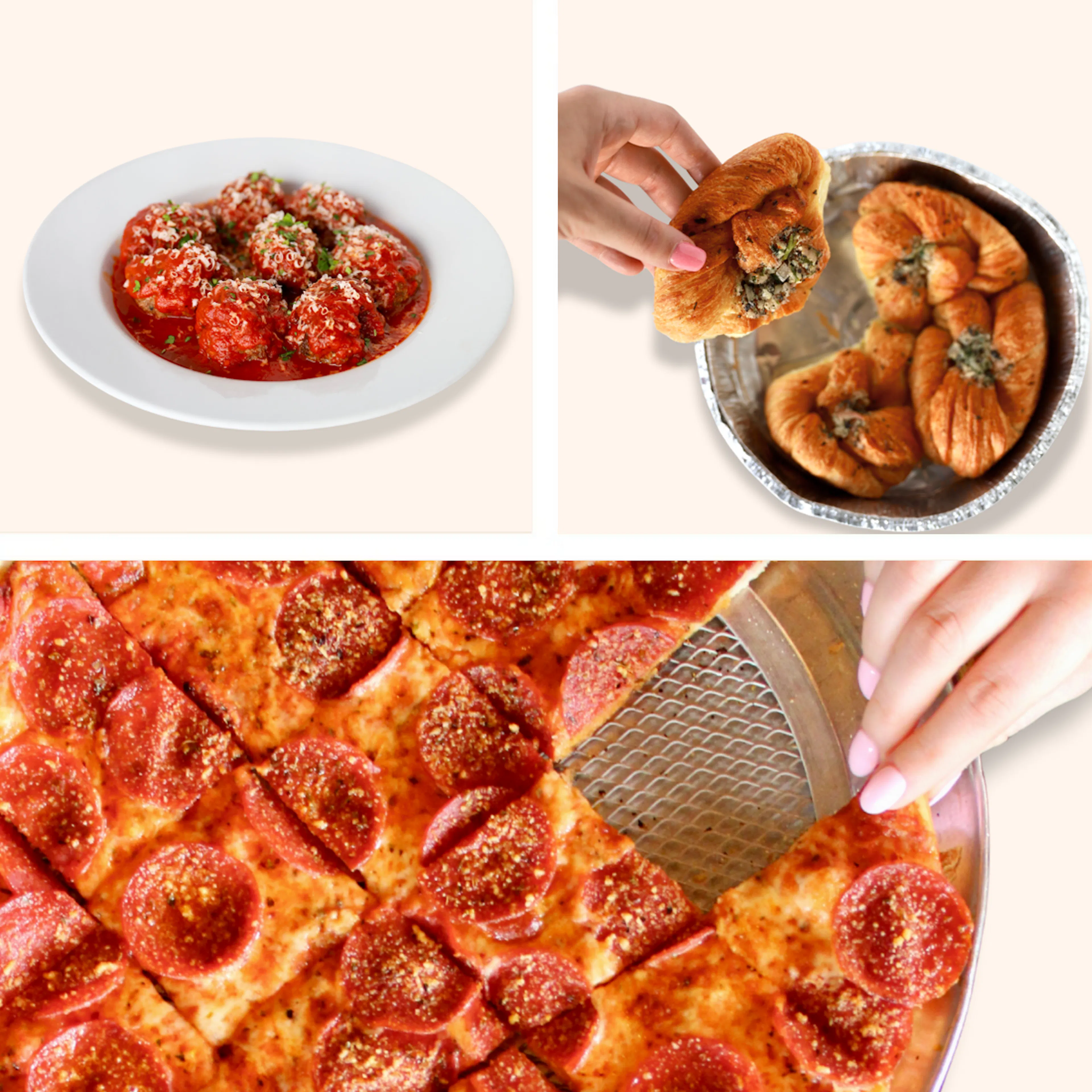 Thin Crust Pizza + Meatballs + Garlic Knot Combo by Labriola Chicago