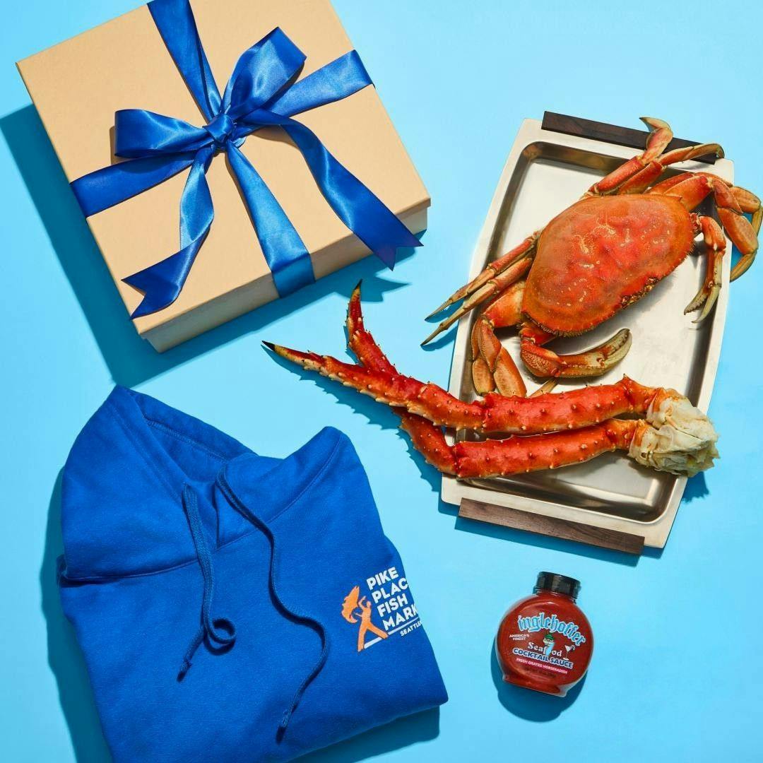 Dungeness + King Crab + Hoodie Gift Set by Pike Place Fish Market