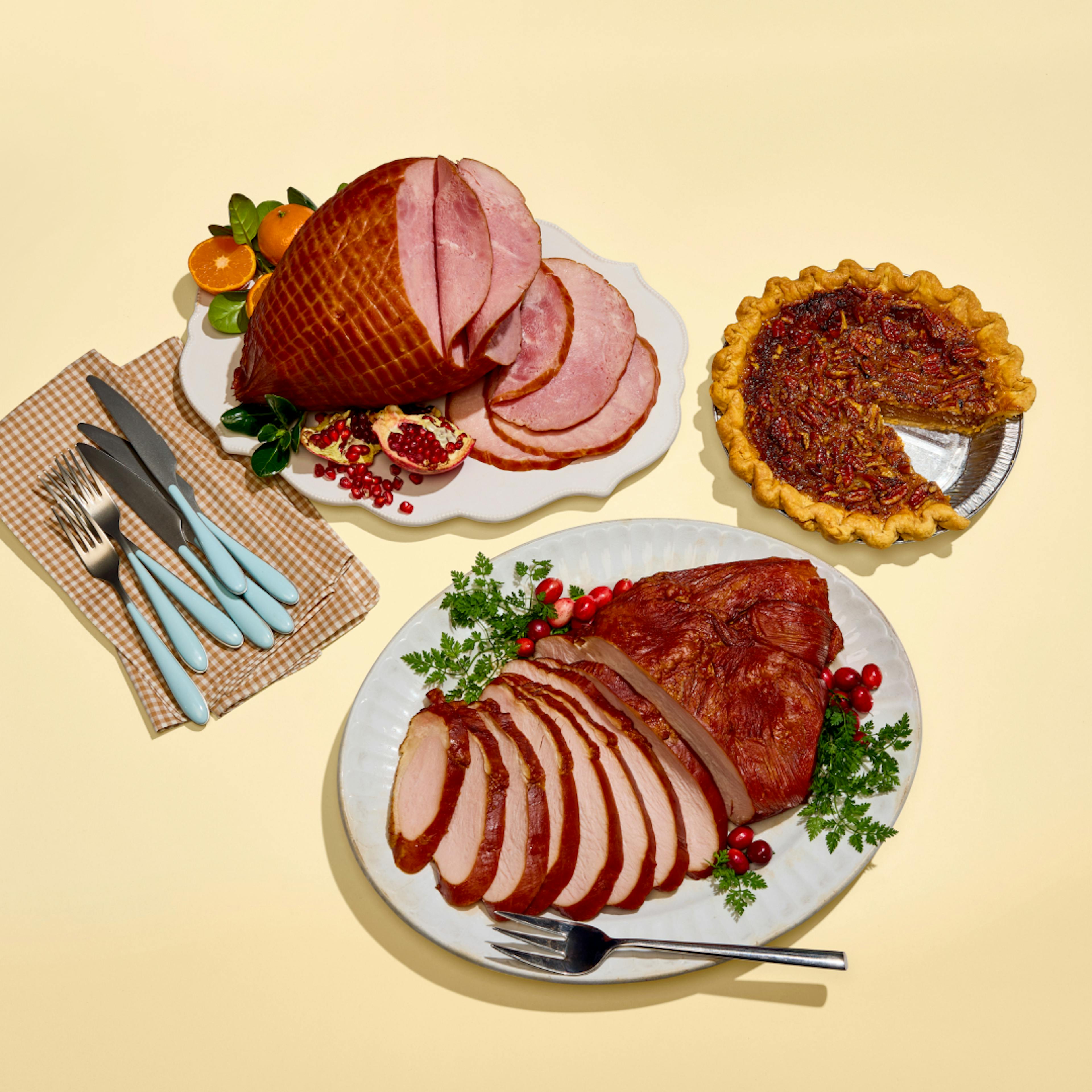 Holiday Turkey Breast + Ham + Pie Feast for 24-28 by Cooper's Old Time Pit Bar-B-Que - Alternate image 1