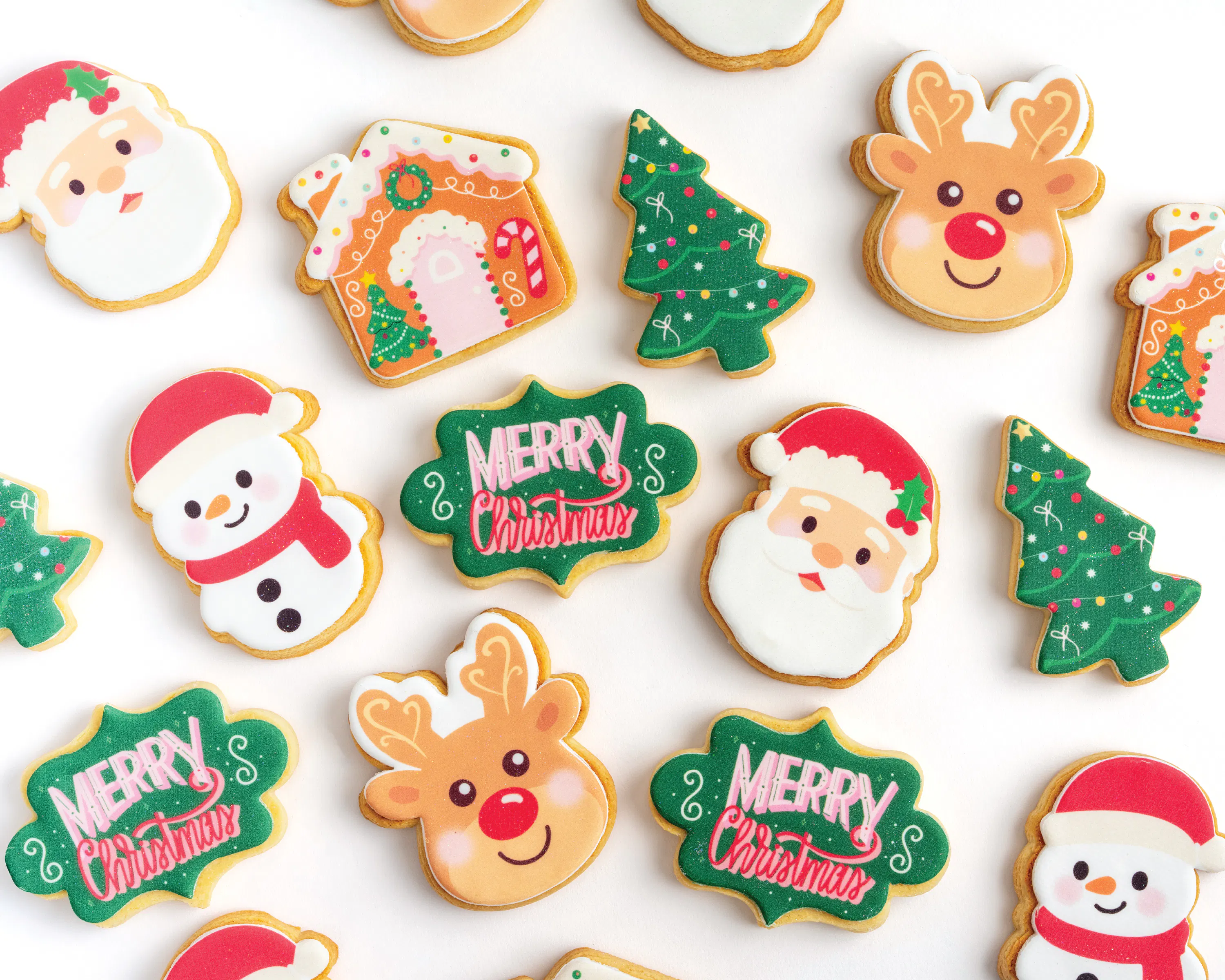 Holly Jolly Christmas Shortbread Cookies by Sweet E's Bake Shop - Alternate image 1