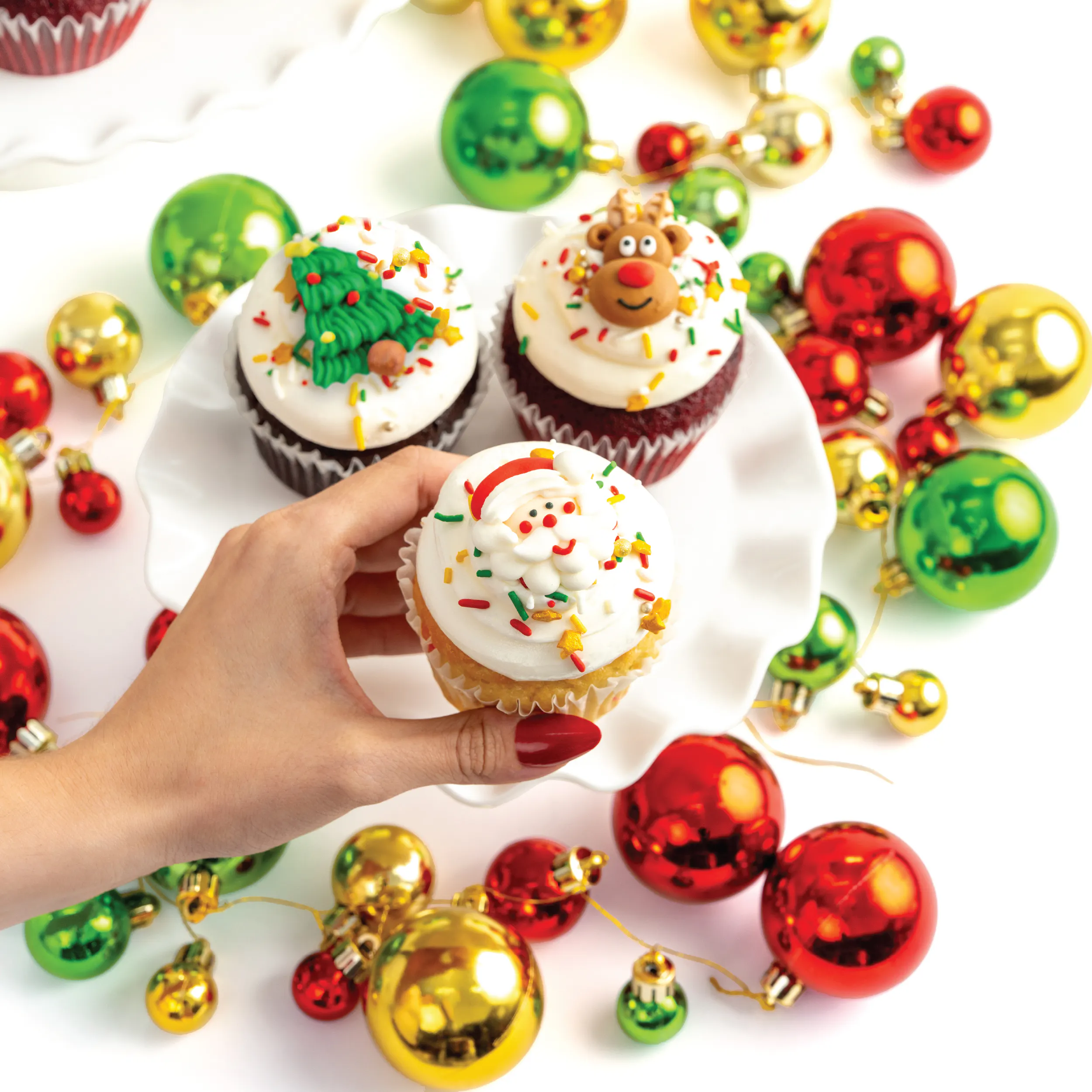 Christmas Character Cupcakes - 12 Pack by Sweet E's Bake Shop