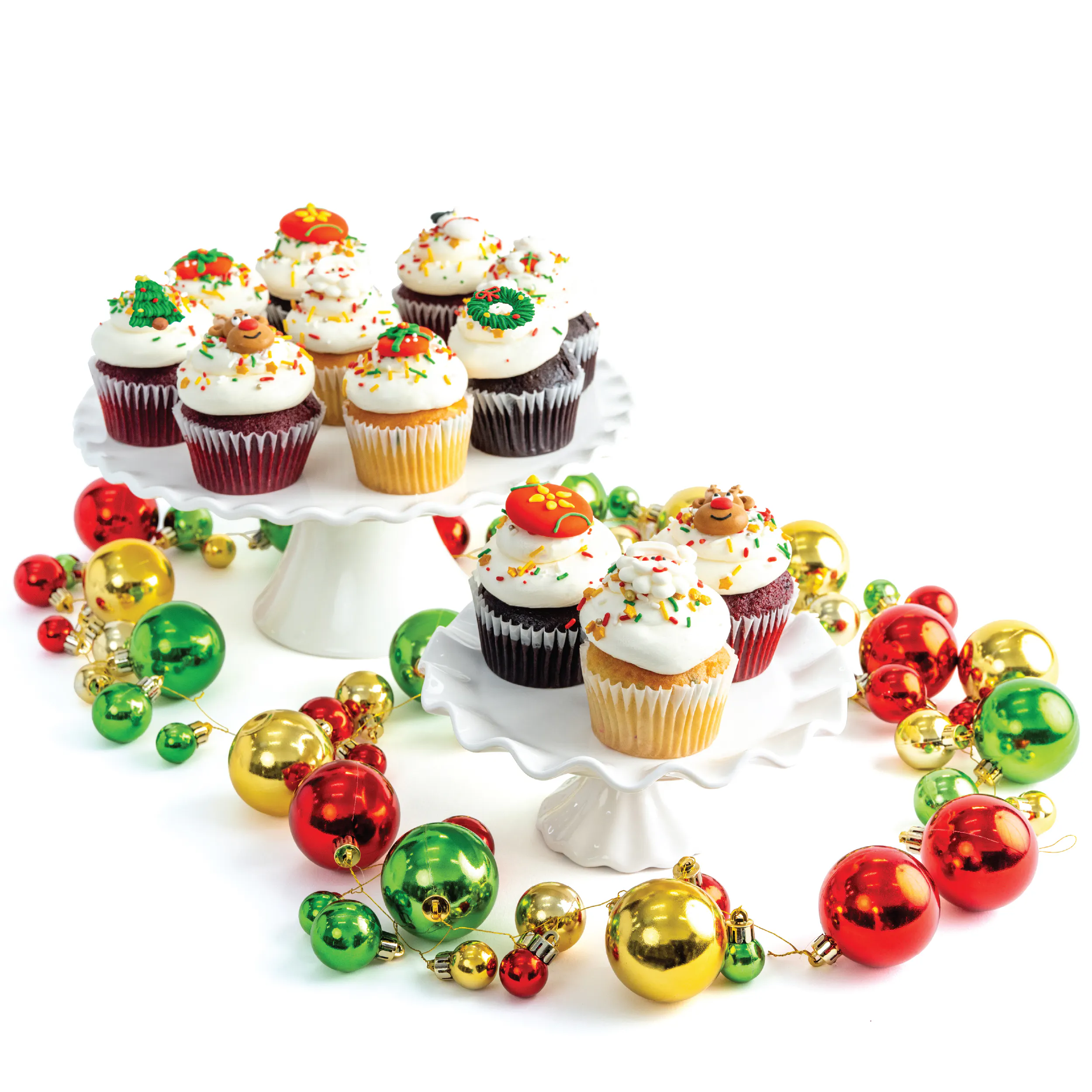 Christmas Character Cupcakes - 12 Pack by Sweet E's Bake Shop - Alternate image 1