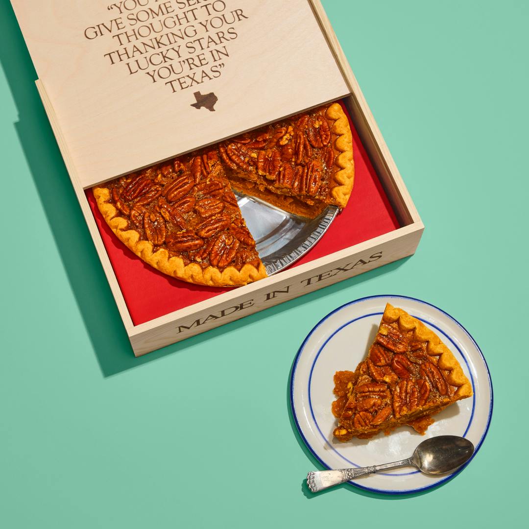 Famous Pecan Pie + Wooden Gift Box by Goode Co. Barbeque