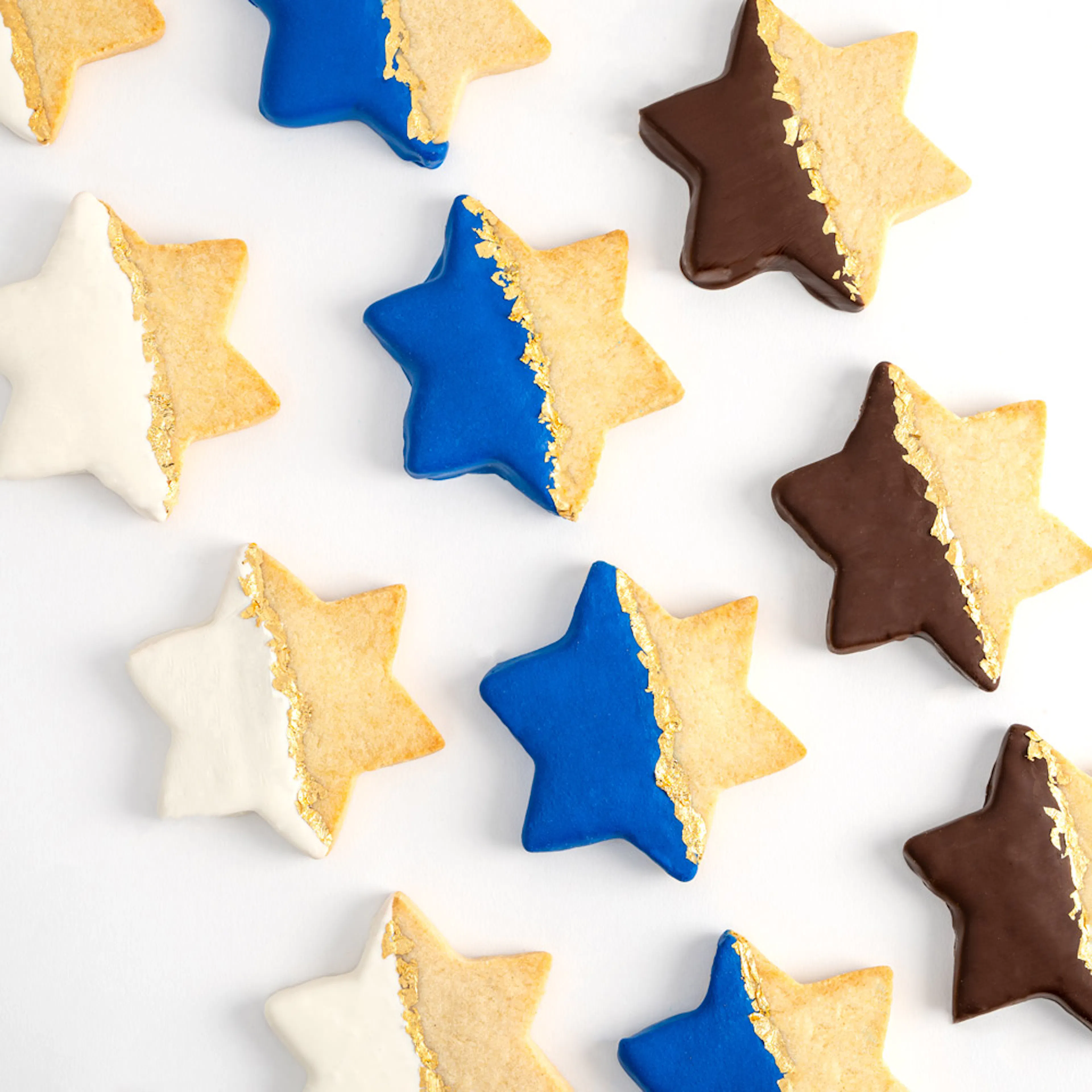 Chocolate Dipped Star of David Cookies - 12 Pack by Sweet E's Bake Shop