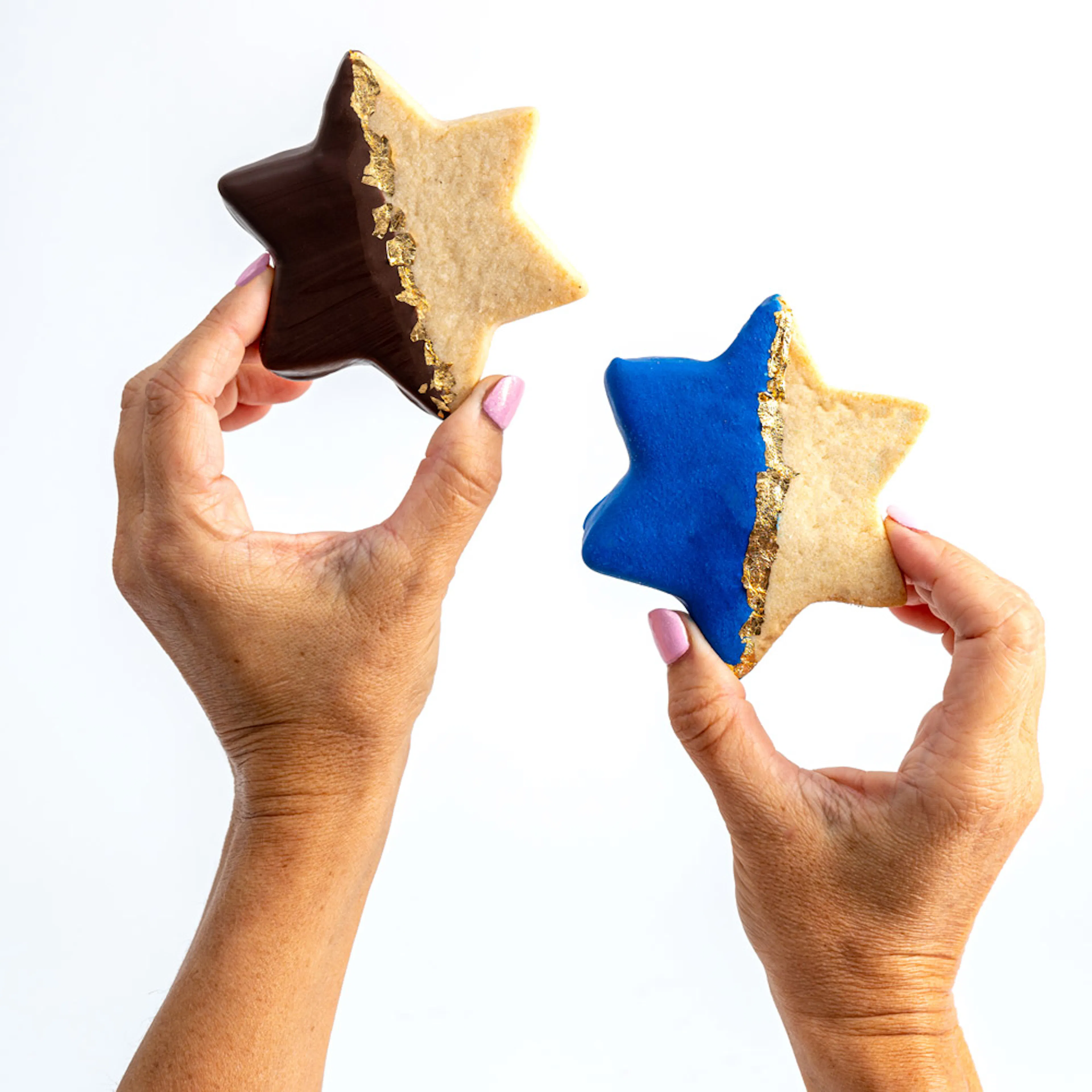 Chocolate Dipped Star of David Cookies - 12 Pack by Sweet E's Bake Shop - Alternate image 2
