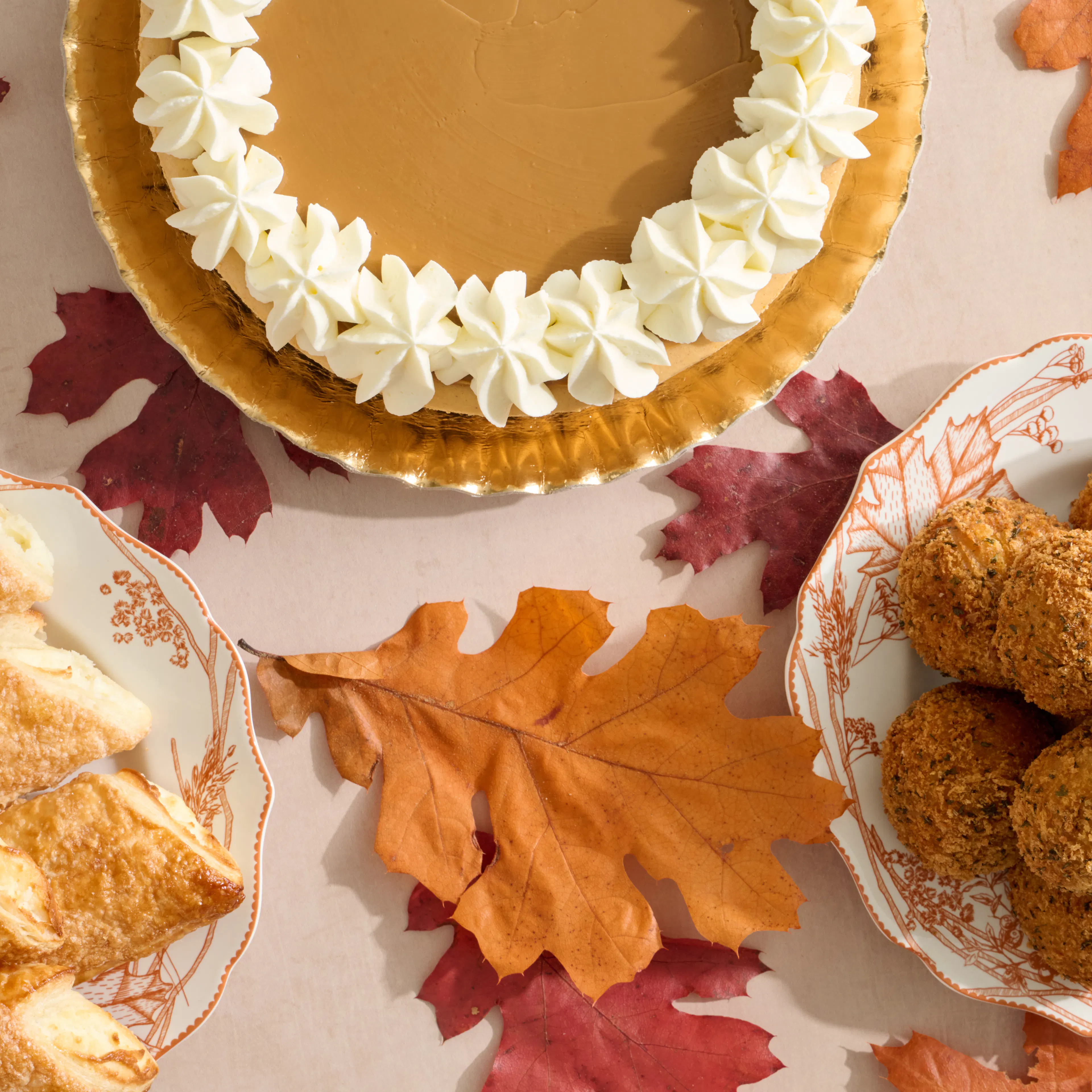 Thanksgiving Bundle - Pumpkin Cheesecake + Turkey & Gravy Potato Ball + Cheese Roll by Porto's Bakery - Alternate image 1