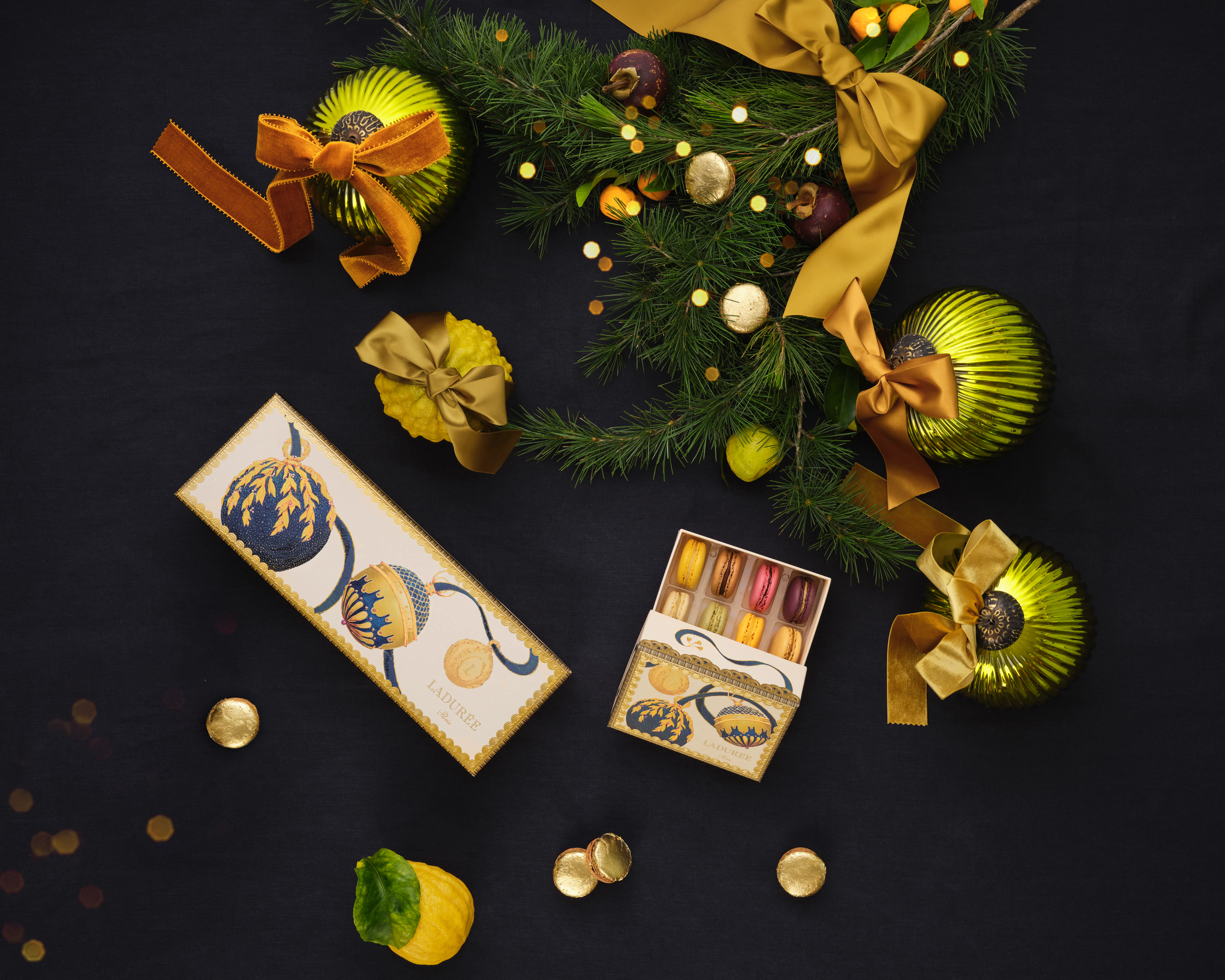 Winter Pampille - Box of 16 Macarons by Ladurée Paris - Alternate image 1